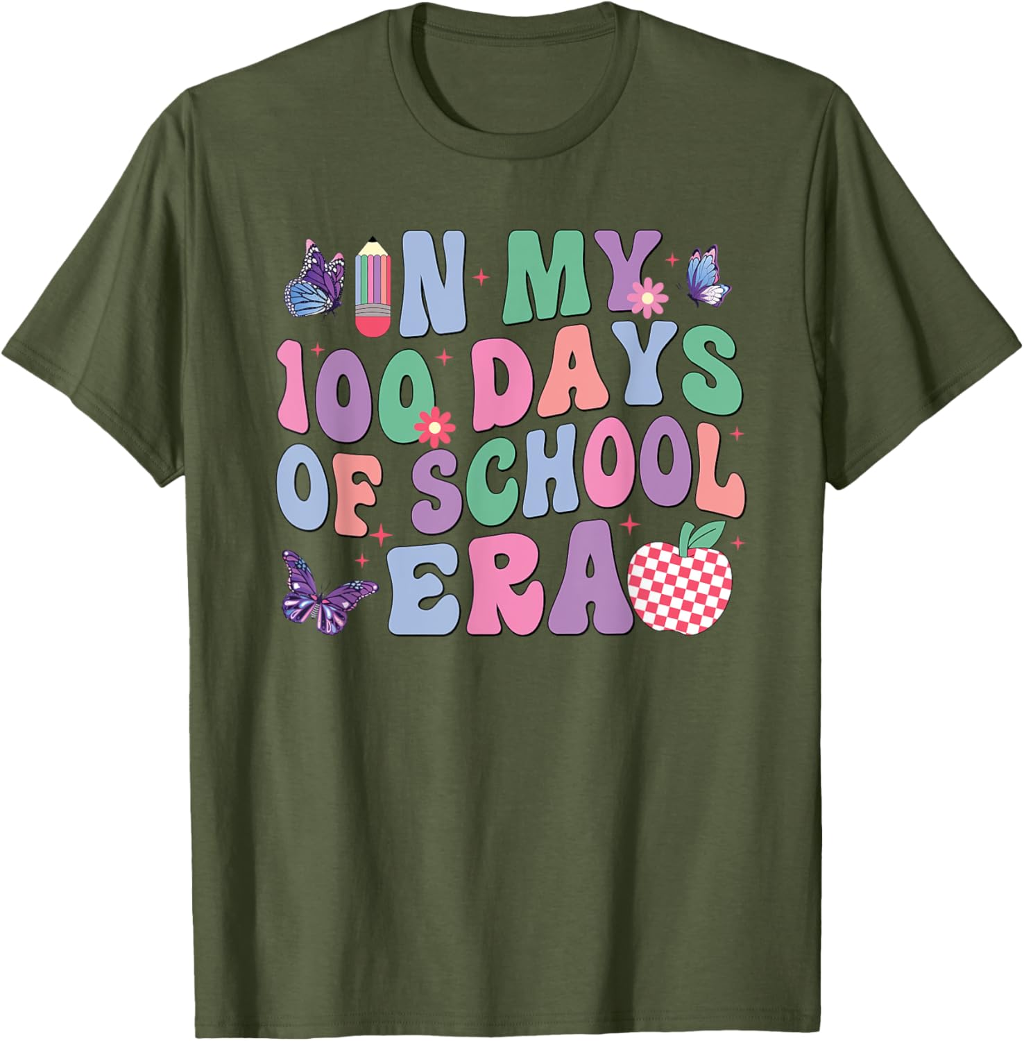 Groovy 100th Day of School Kids T-Shirt for Fun School Celebrations - 8
