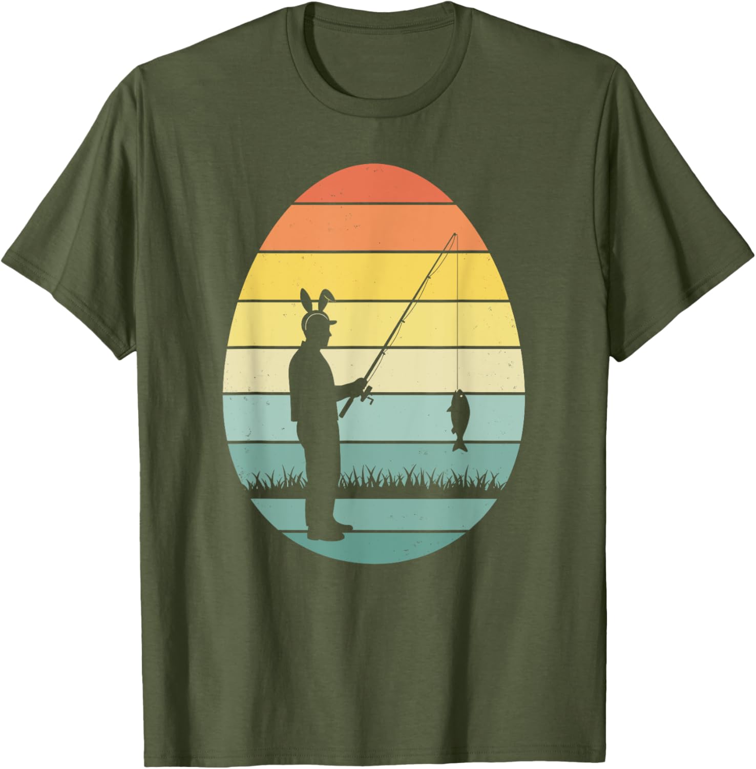 Retro Fishing Easter Egg T-Shirt for Men and Women - Perfect for Easter Fun - 9