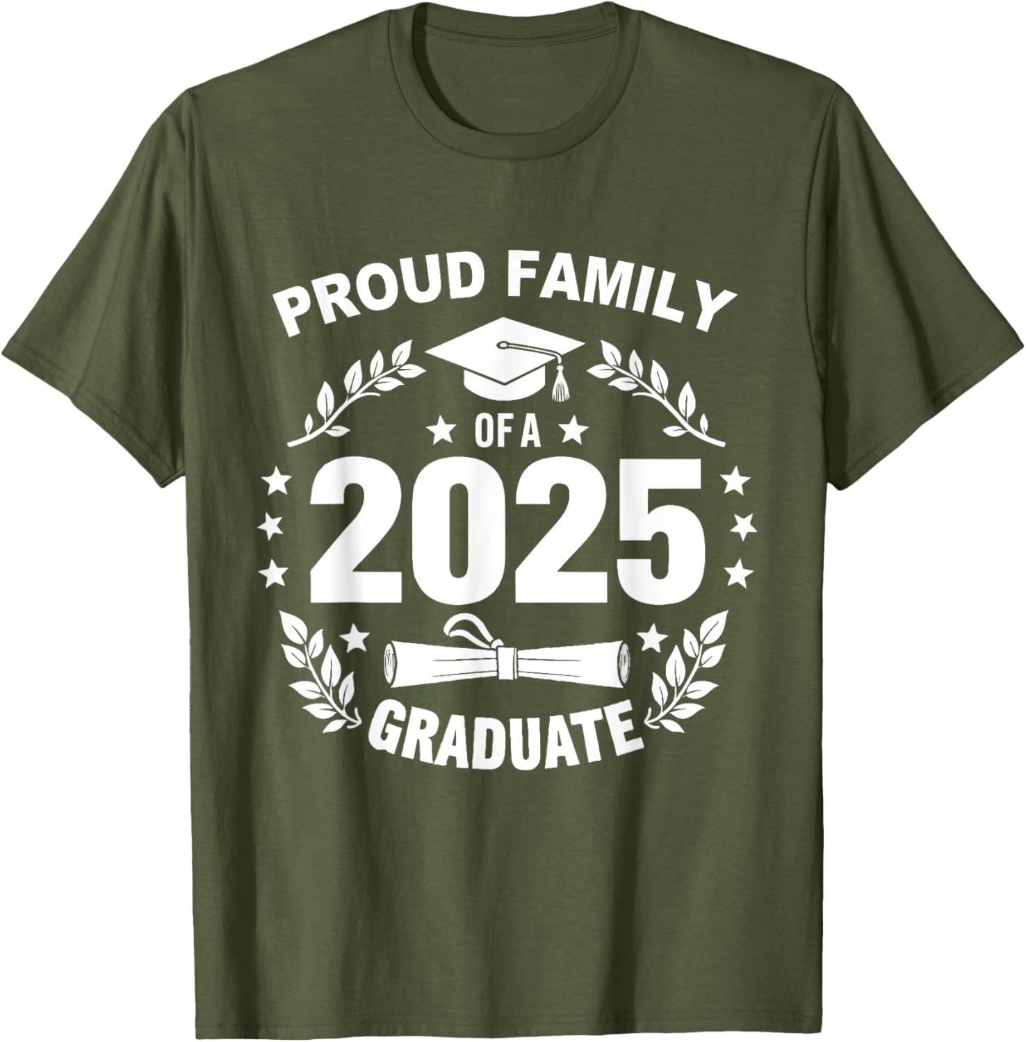 Proud Family Class of 2025 Graduate T-Shirt for Seniors and Families - 5