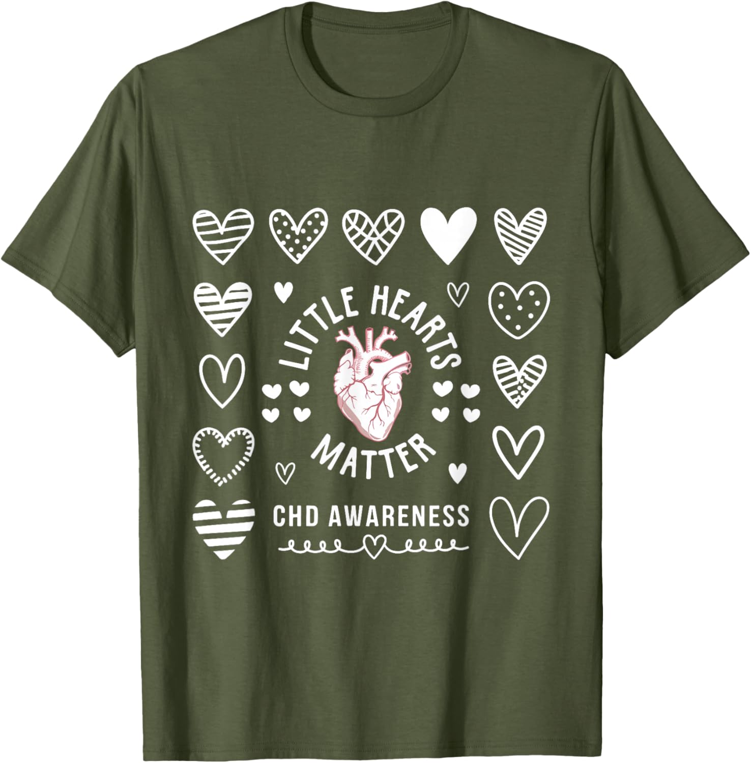 Heart Anatomy Valentine CHD Awareness T-Shirt for Heart Health Support - 23