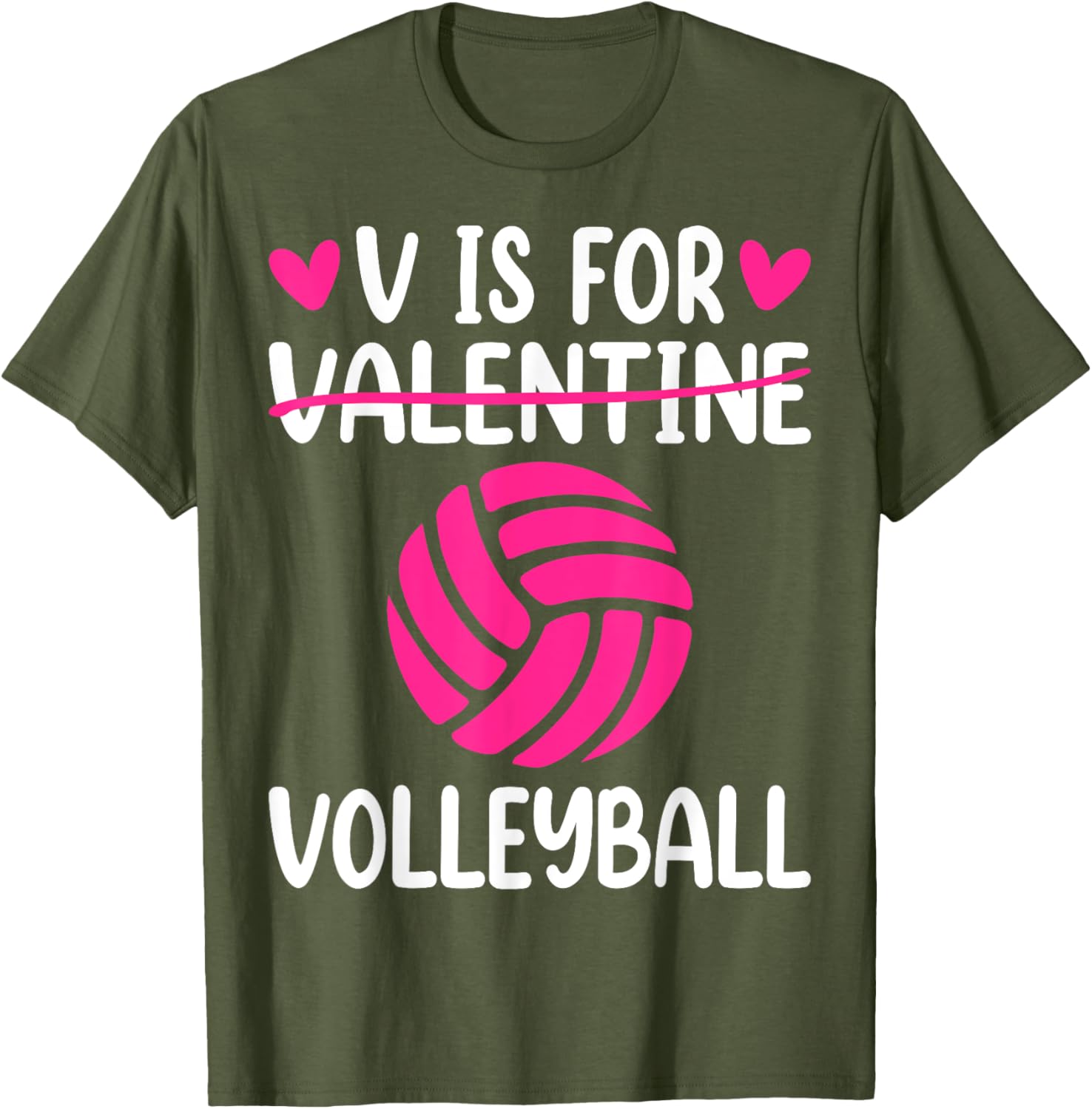 V is for Valentine Volleyball T-Shirt for Boys and Girls Fun Style - 19