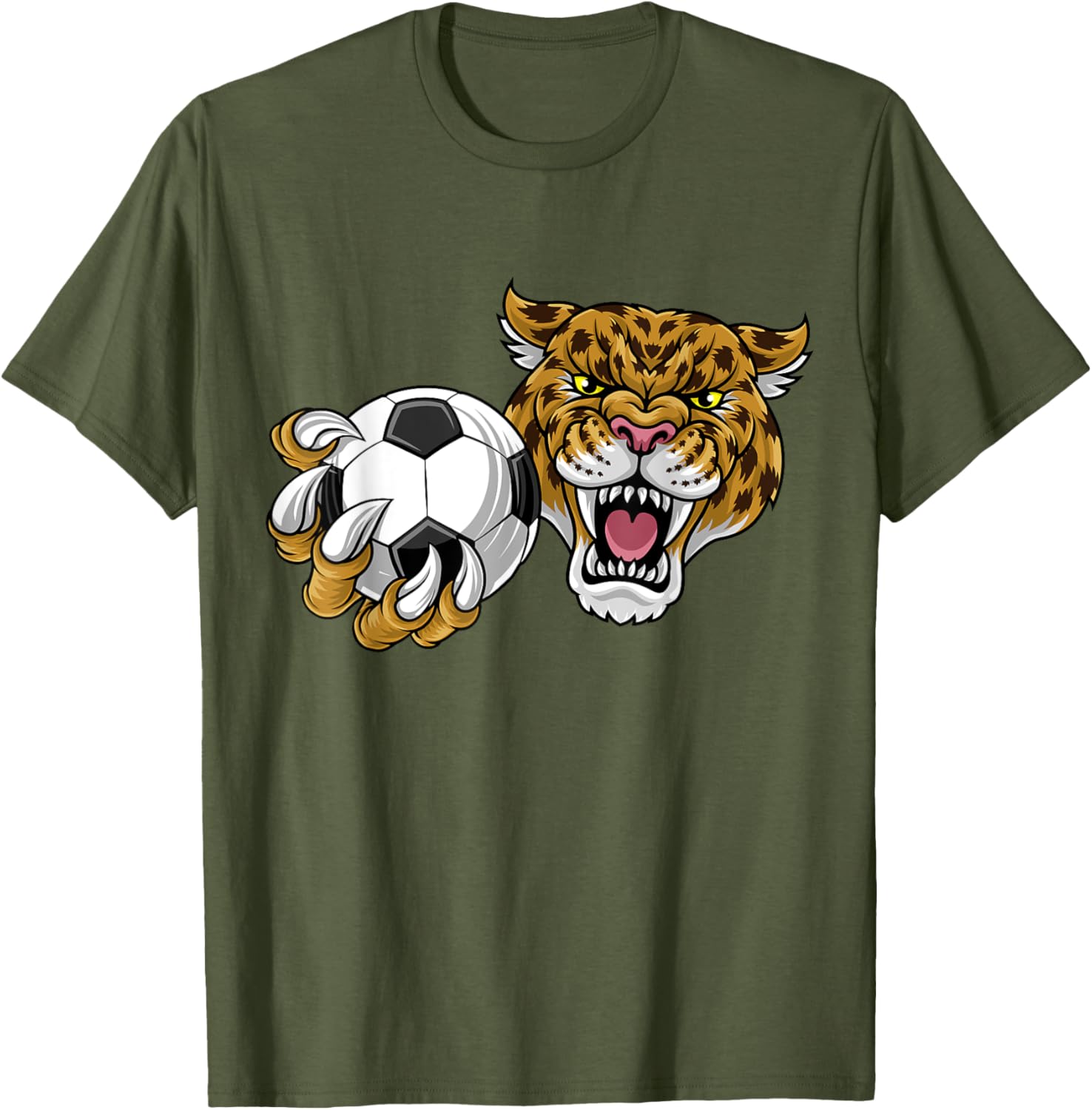 Jaguar Leopard Cheetah Soccer Ball Cartoon Character T-Shirt for Kids - 4
