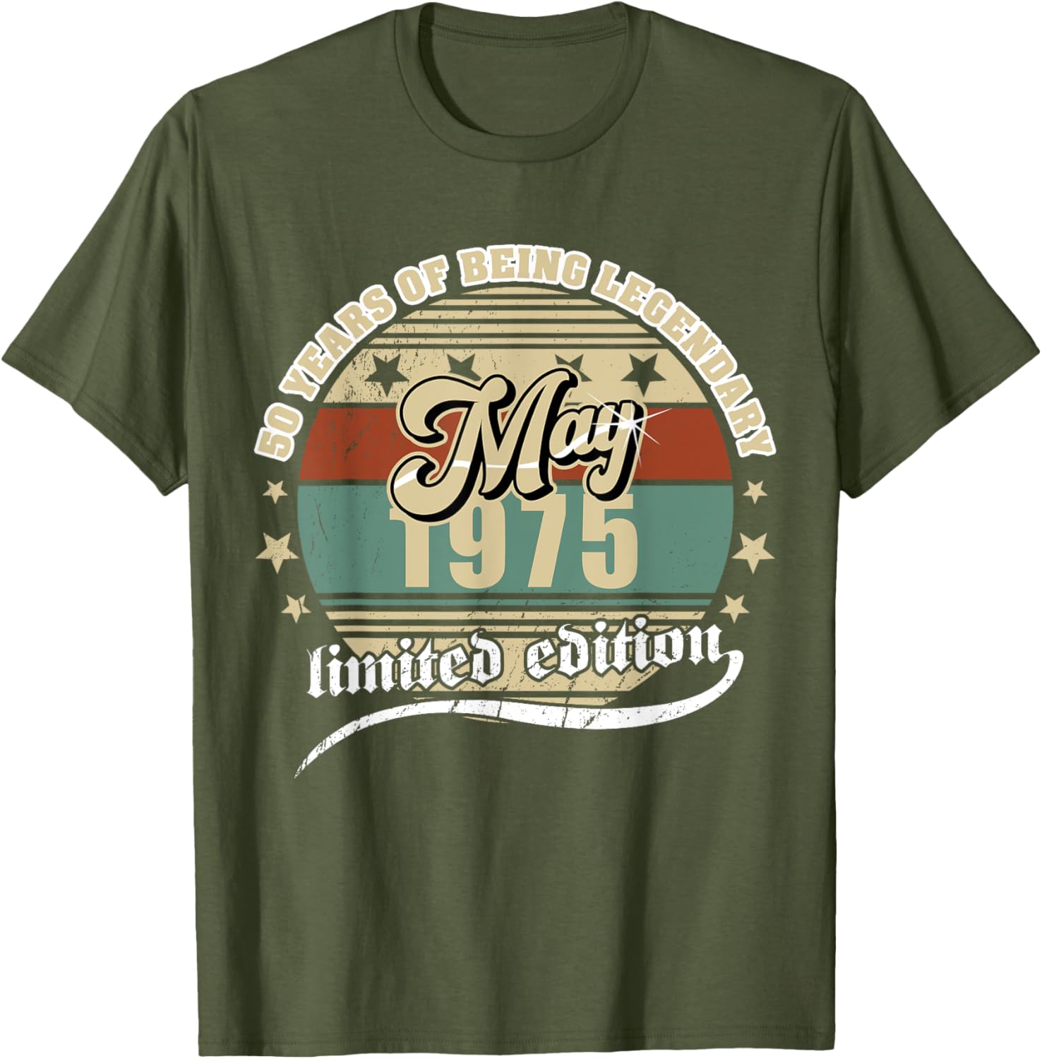 Vintage 50th Birthday May 1975 T-Shirt for Legendary Celebration - 27