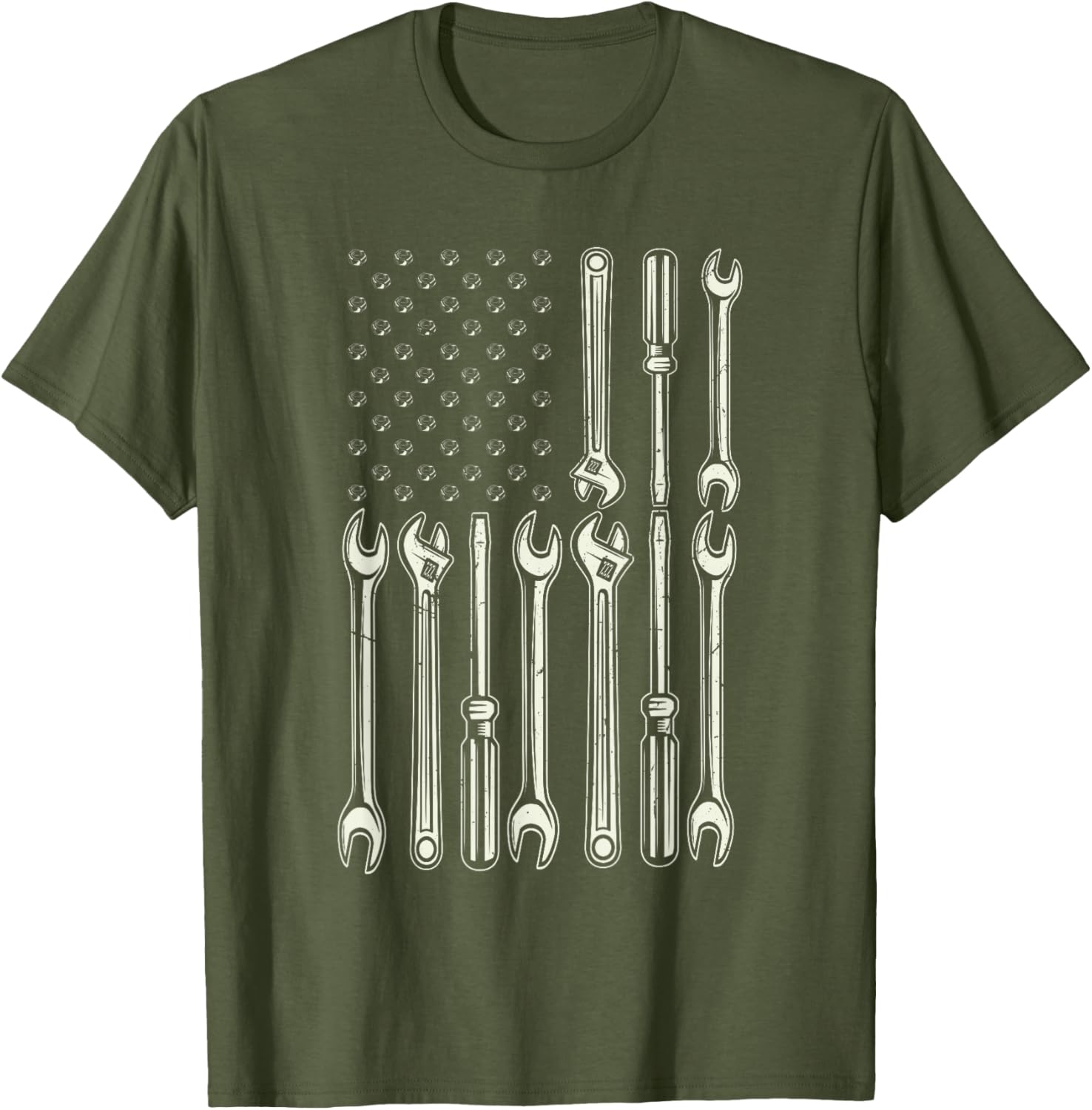 Patriotic Mechanic USA Flag T-Shirt for Men - Perfect Gift for Gearheads - 1