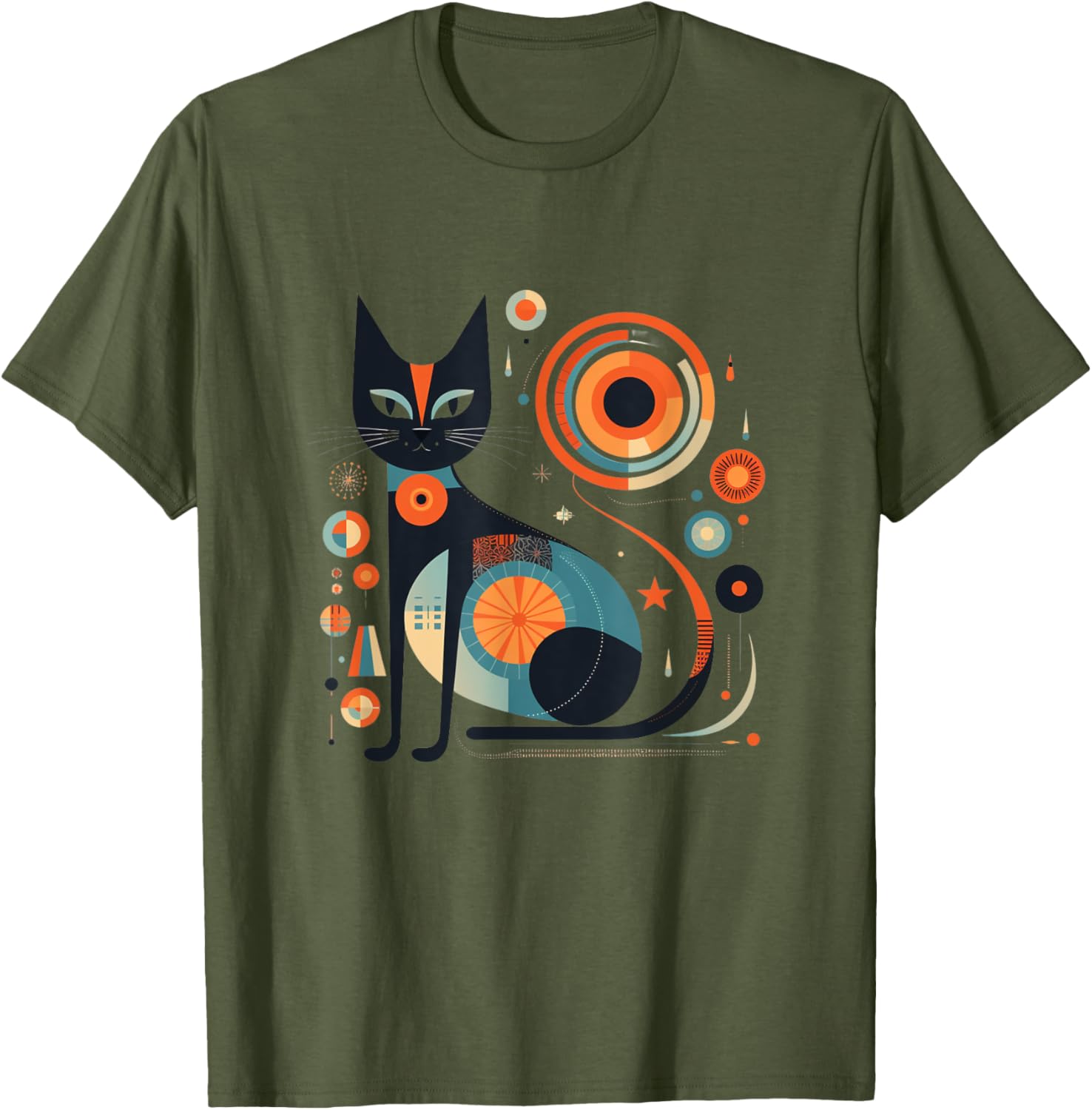 Vintage Retro Atomic Cat T-Shirt for Men, Women, and Kids - 3