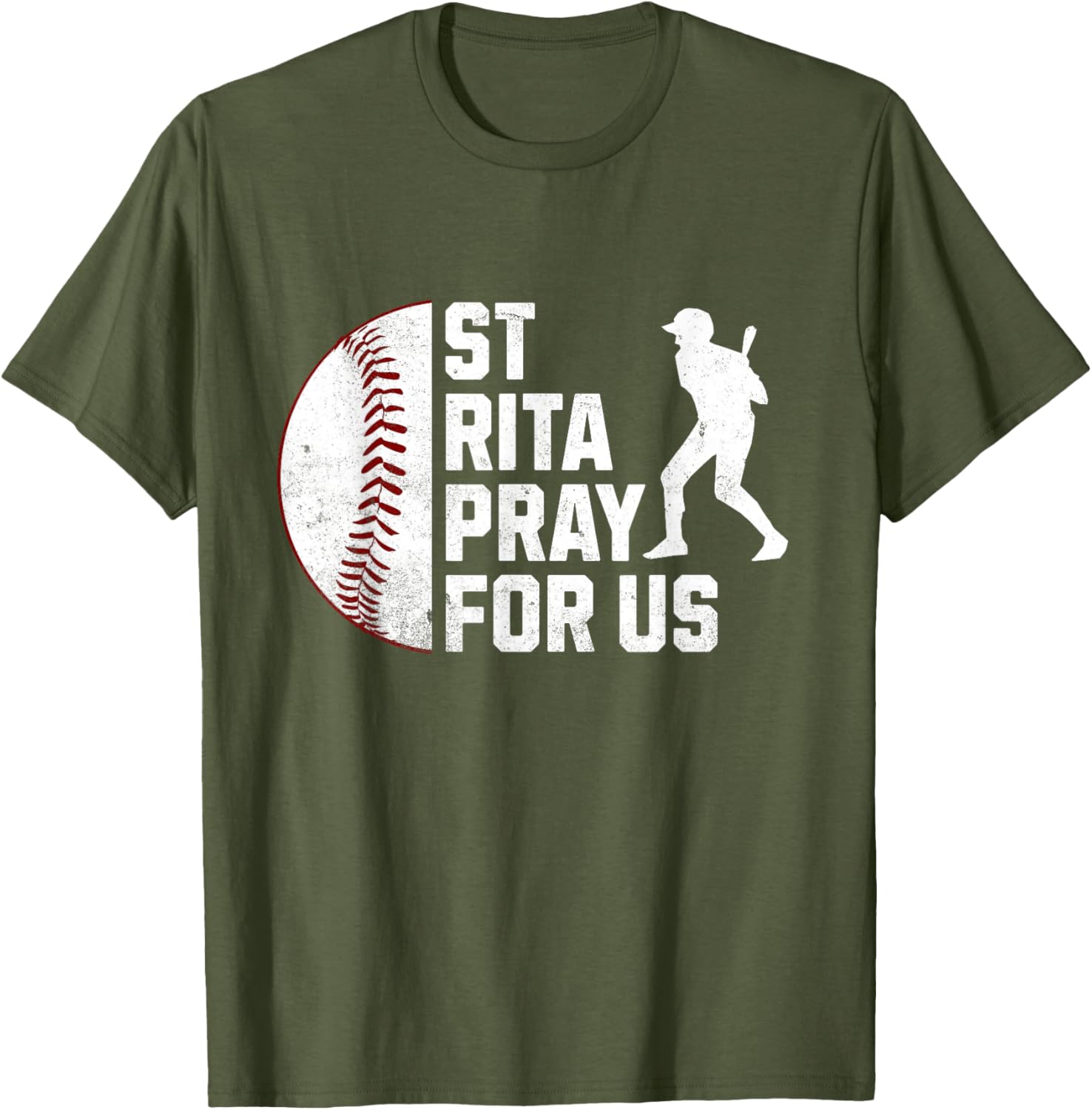 St Rita of Cascia Baseball Batter Patron Saint T-Shirt for Sports Lovers - 4