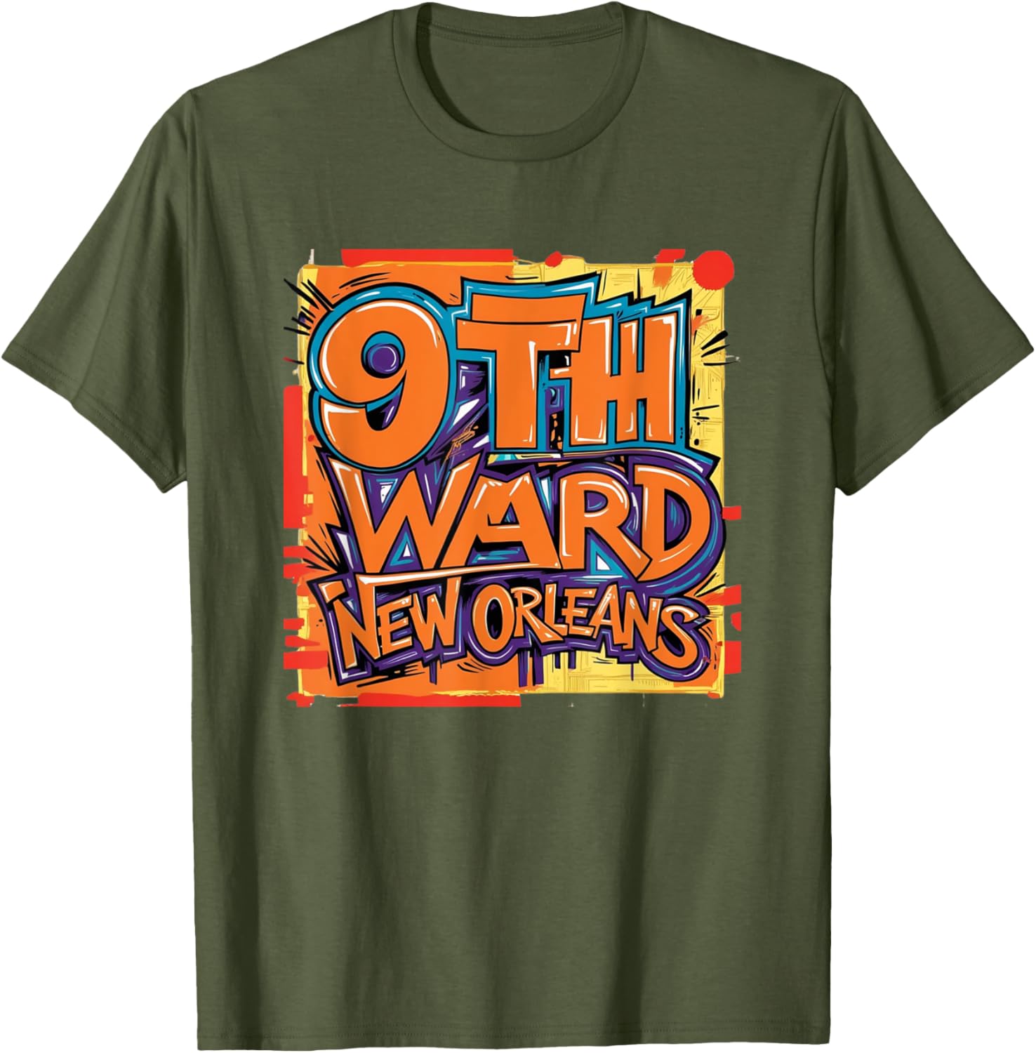 9th Ward Graffiti Art T-Shirt New Orleans Unique Style Clothing - 4