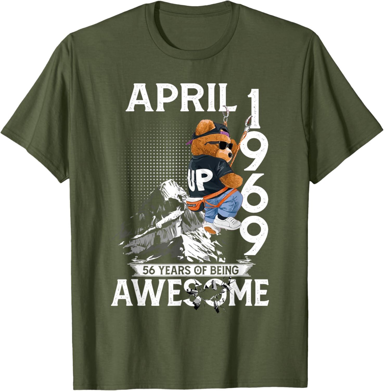 56th Birthday Bear T-Shirt for Real Legends Born April 1969 - 4