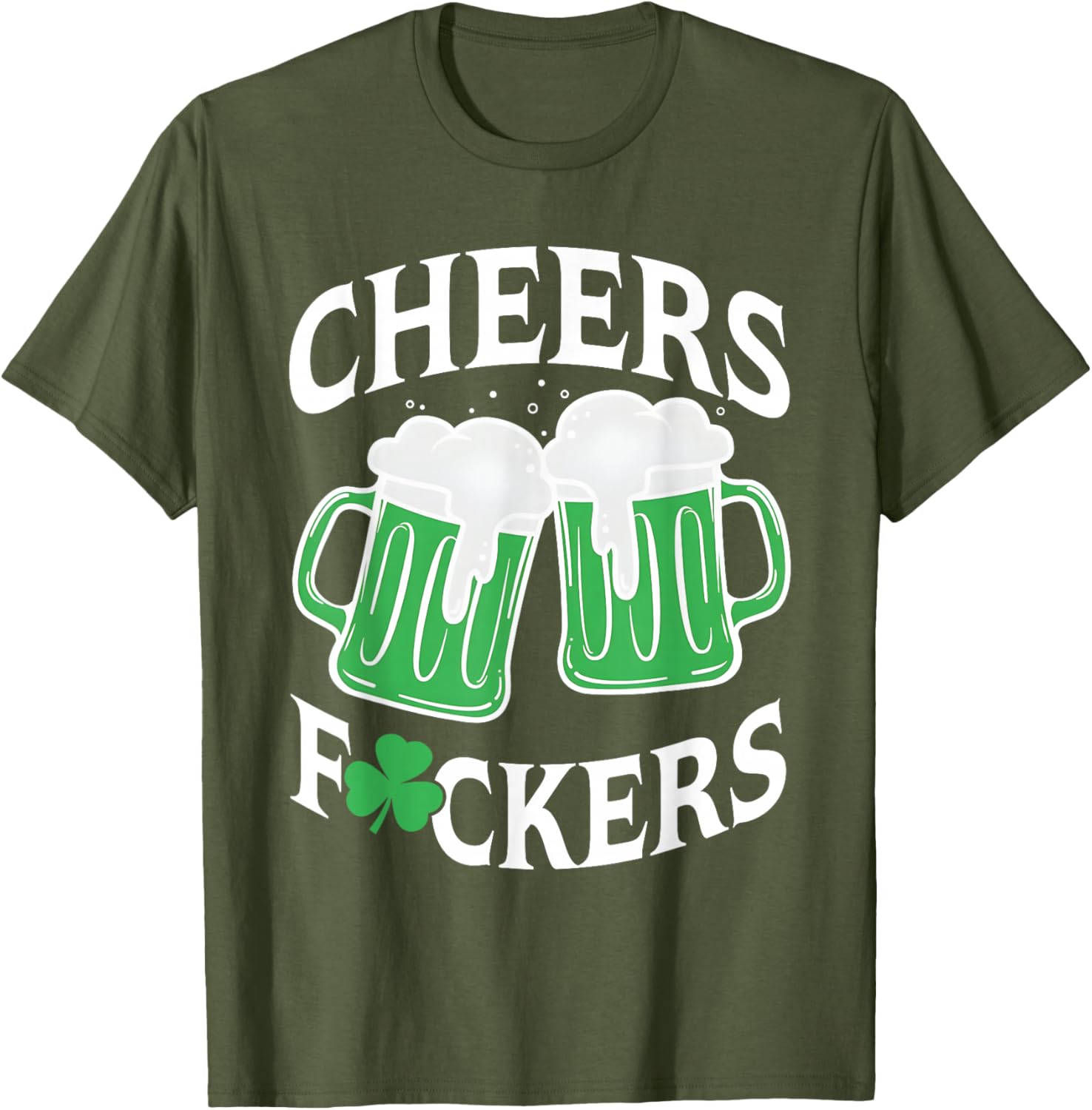 Funny St Patricks Day T-Shirt Cheers Shamrock Design for Party Fun - 11