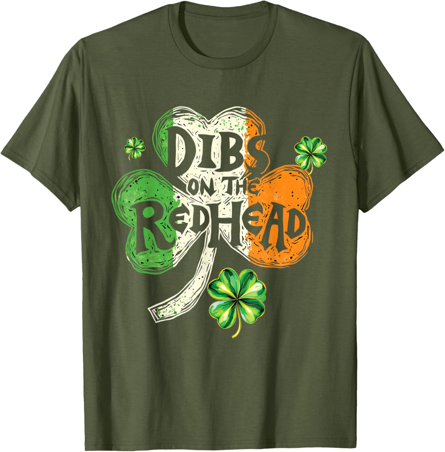 Dibs on the Redhead St Patrick's Day Shamrock T-Shirt for Women - 9