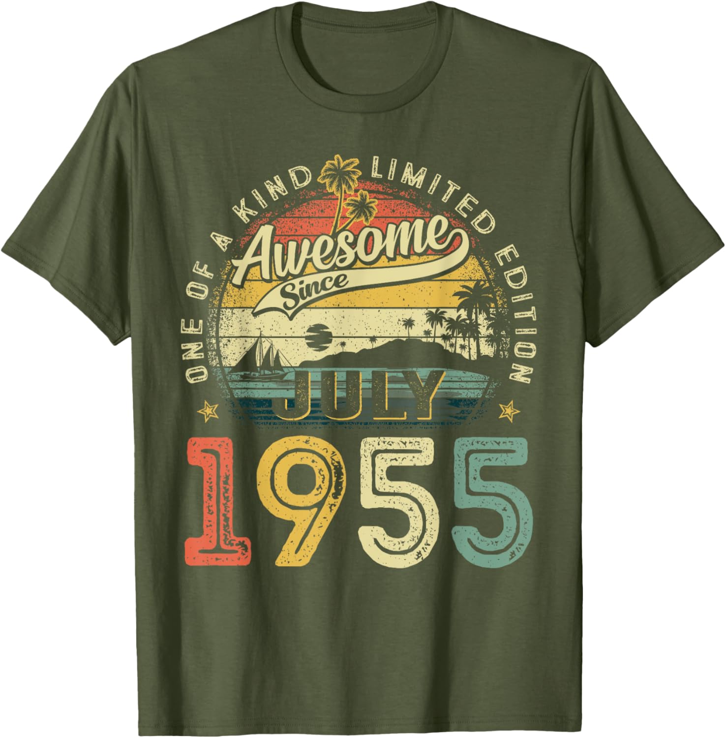 Vintage 70th Birthday T-Shirt for Men Born in July 1955 - Perfect Gift! - 7