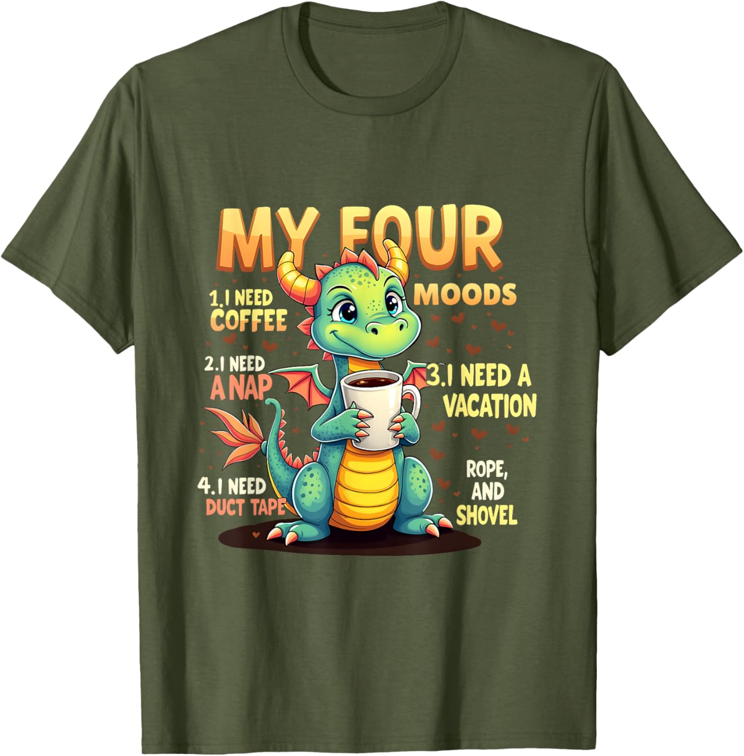 I Need A Nap Dragon Coffee Lover T-Shirt for Coffee Enthusiasts - 6