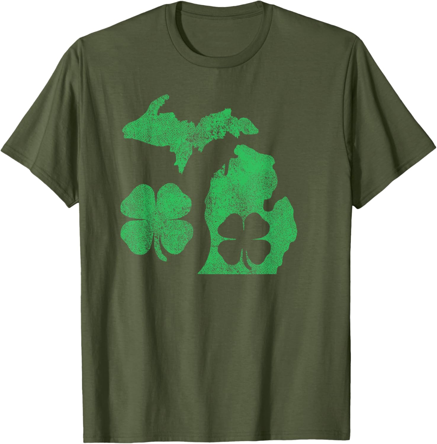 Michigan Shamrock St Patricks Day T-Shirt for Celebrating Irish Pride - 3
