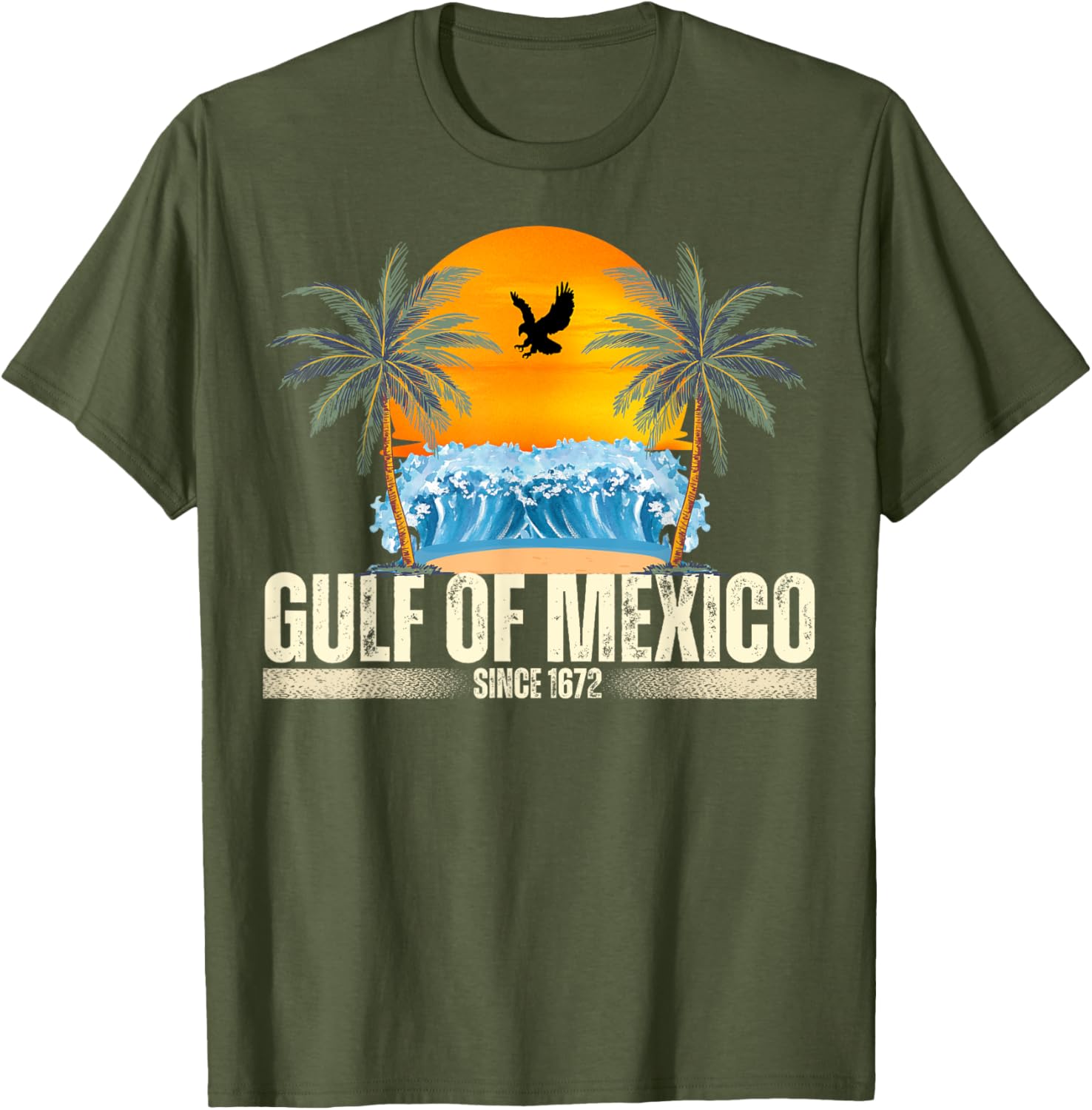 Vintage Gulf of Mexico Beach T-Shirt Since 1672 Retro Style Clothing - 15