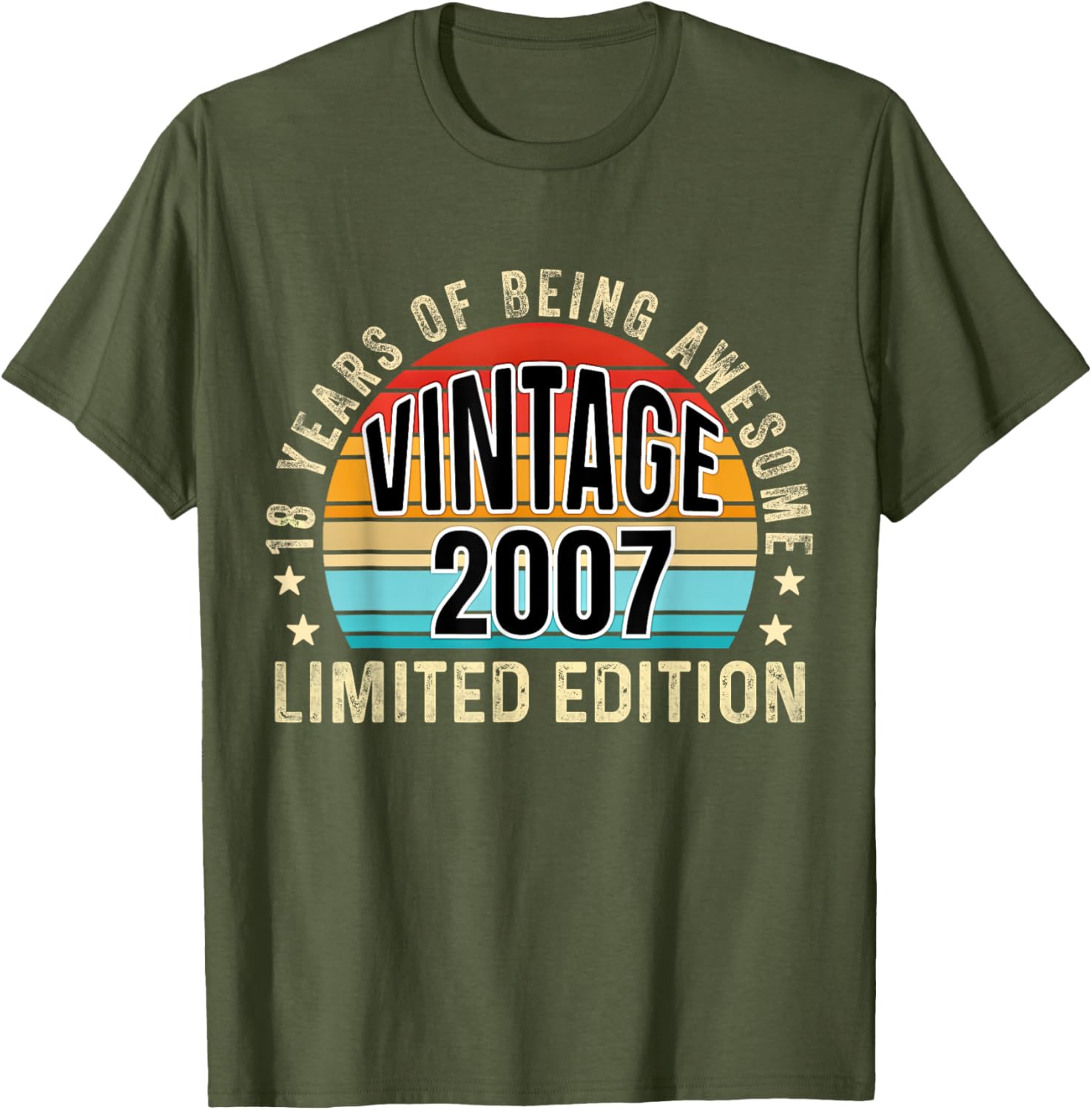Vintage 2007 Limited Edition 18th Birthday T-Shirt for Celebrations - 9
