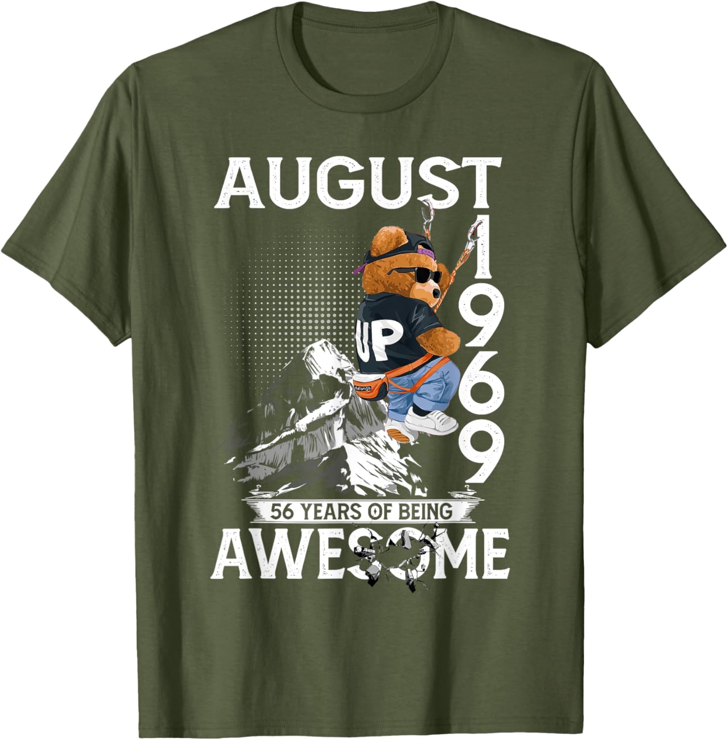 56th Birthday Bear Legends August 1969 T-Shirt for Men Gifts - 15