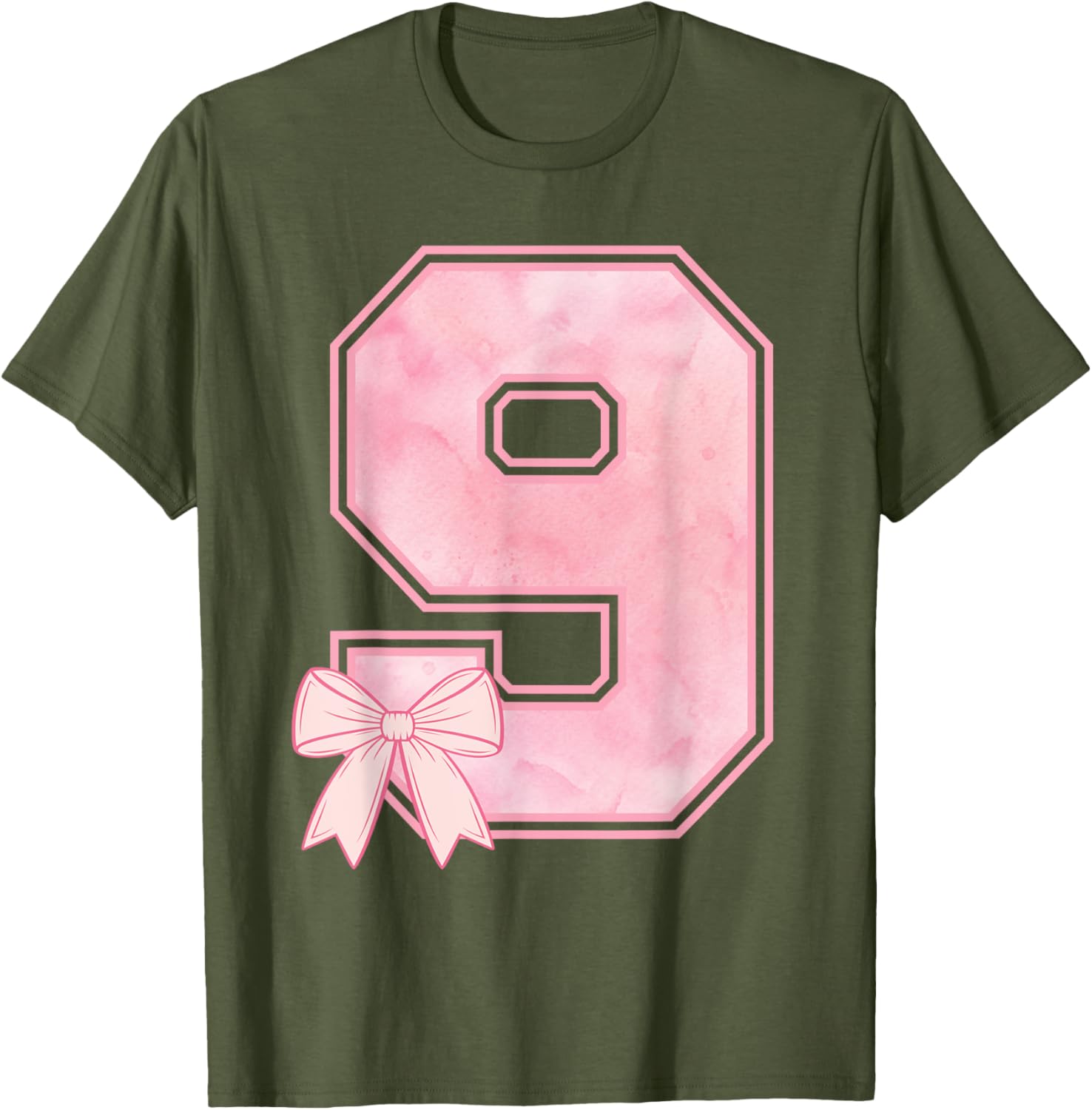 Adorable Pink Coquette Bow T-Shirt for 9 Year Old Birthday Girls - 1