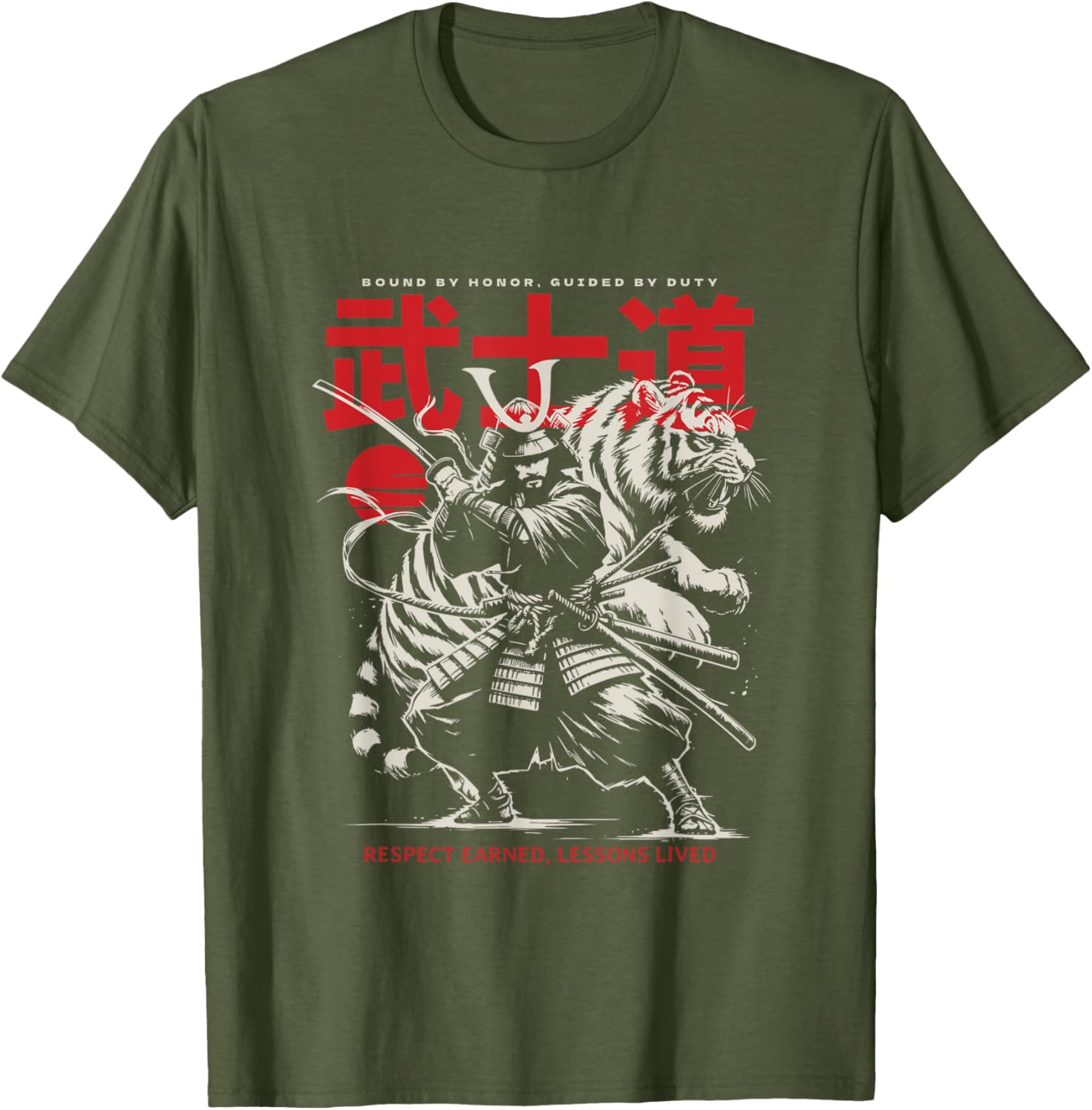 Samurai Tiger Bushido Oni Ronin Warrior T-Shirt for Unique Style - 5