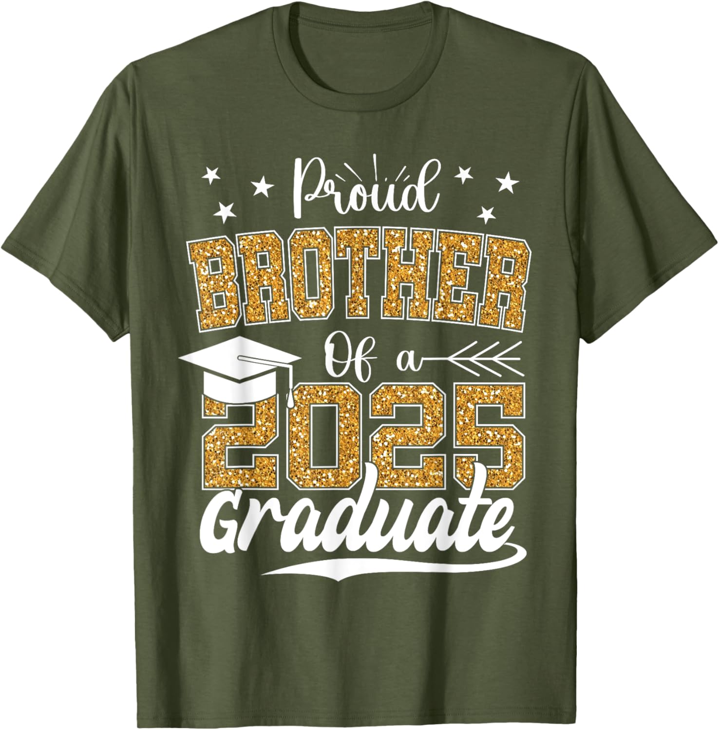 Proud Brother Class of 2025 Graduation T-Shirt for Celebrating Seniors - 23