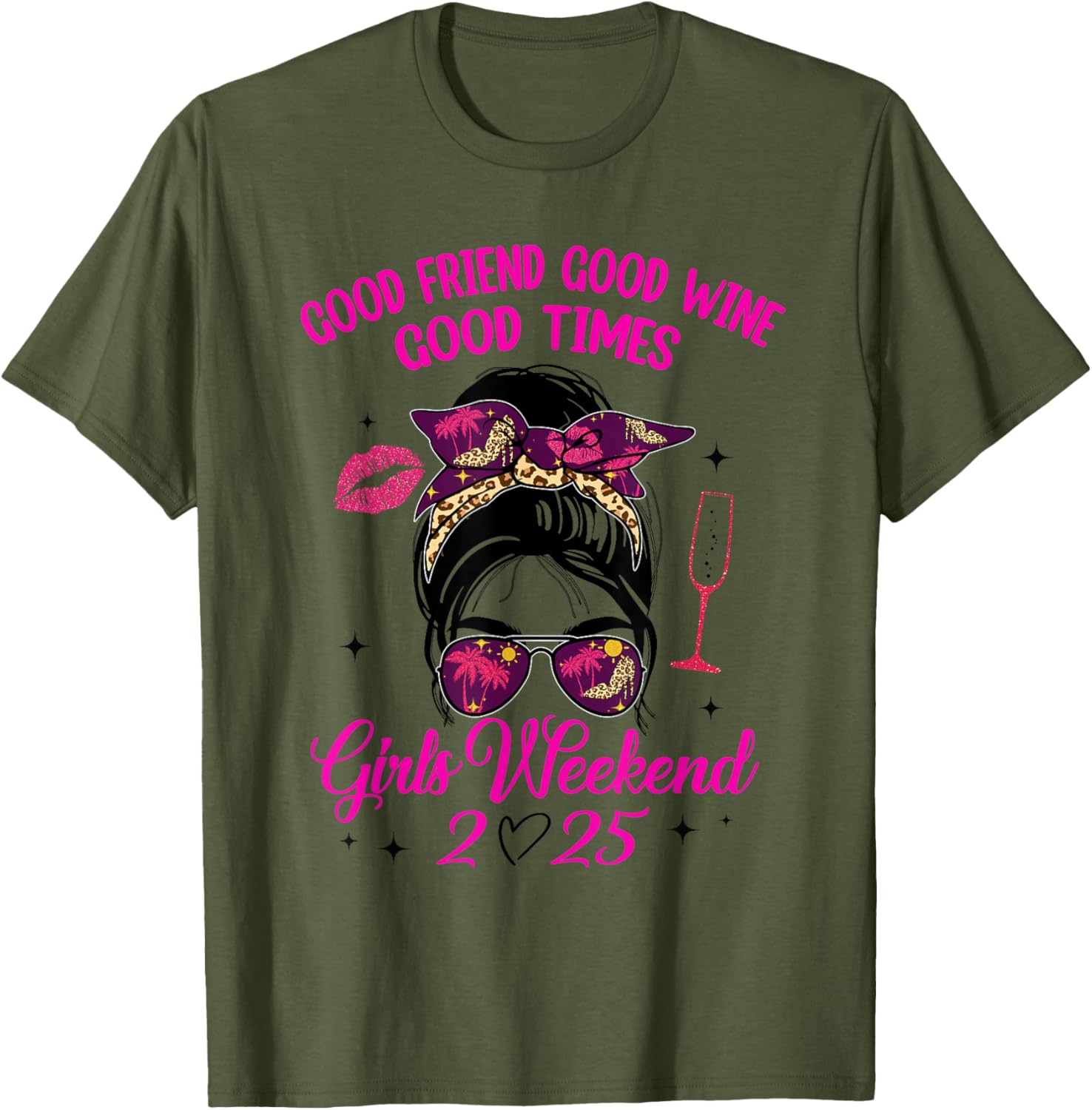 Girls Weekend 2025 Wine Vacay T-Shirt for Best Friends Trip Fun - 1