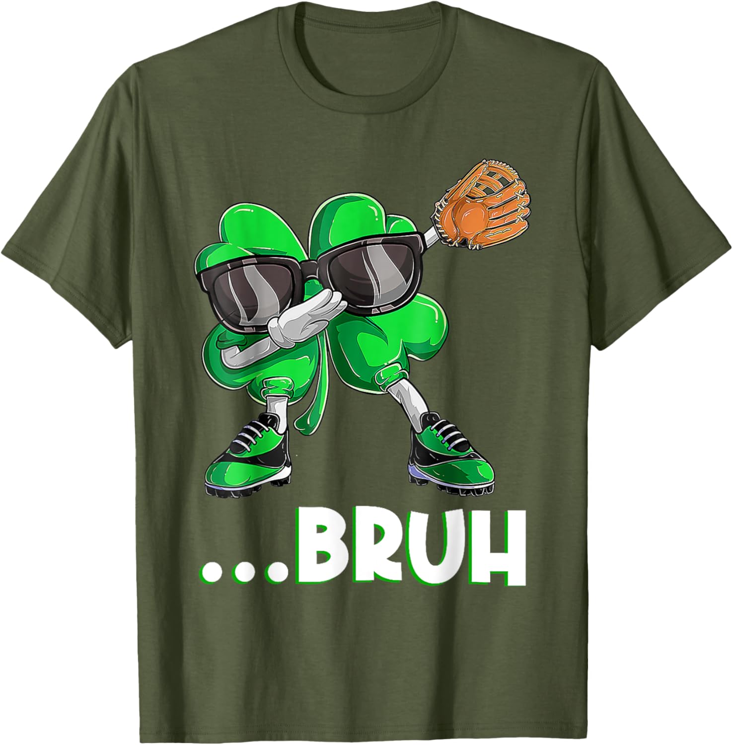 Bruh Dabbing Shamrock T-Shirt for St Patrick's Day - Fun Men's Apparel - 8