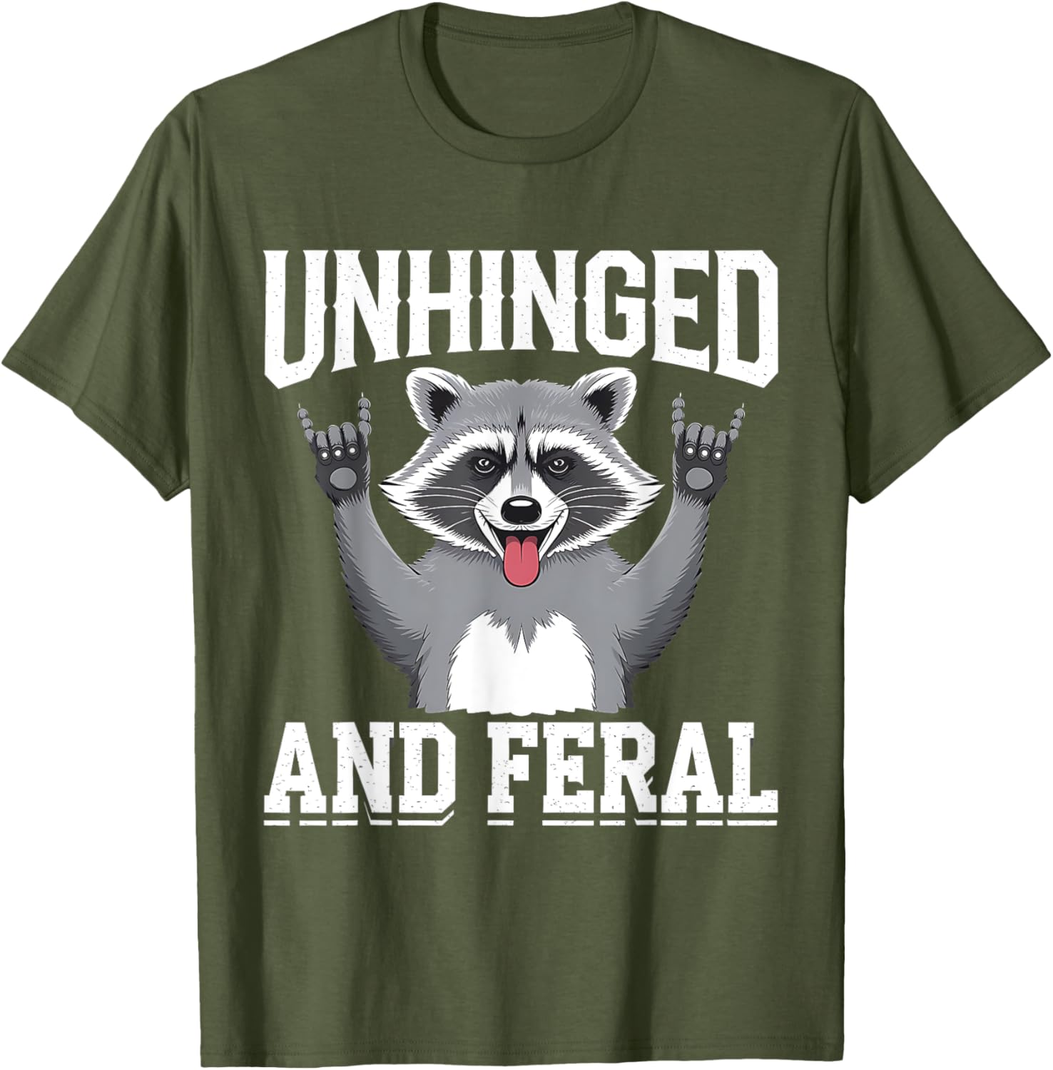 Feral Raccoon Retro Chaos Vibes T-Shirt for Fun and Stylish Outfits - 20