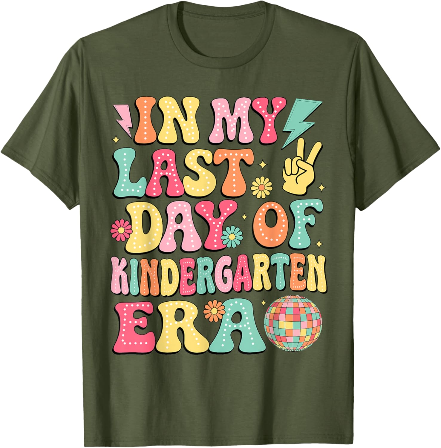 Groovy Last Day of Kindergarten T-Shirt for Fun Graduation Celebrations - 9
