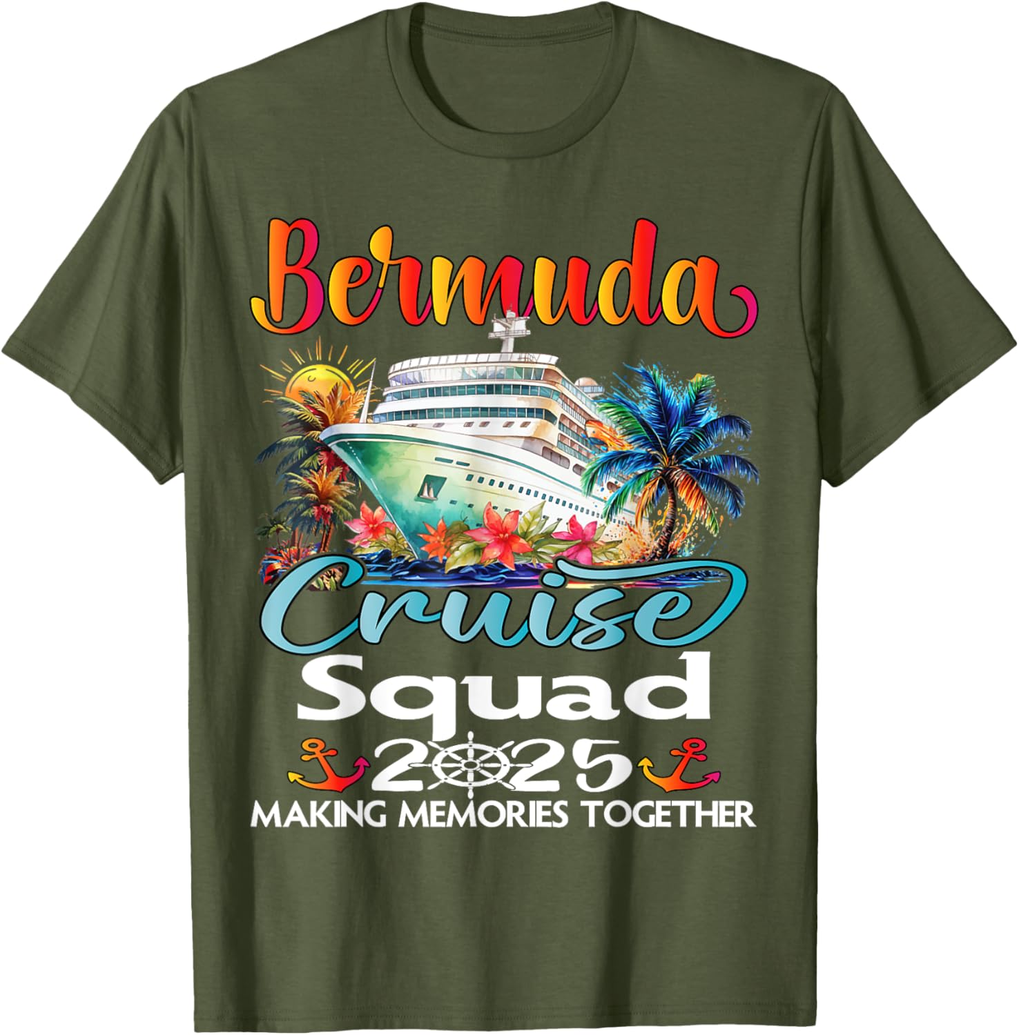 Bermuda Cruise Squad 2025 Family T-Shirt for Fun Adventures at Sea - 19