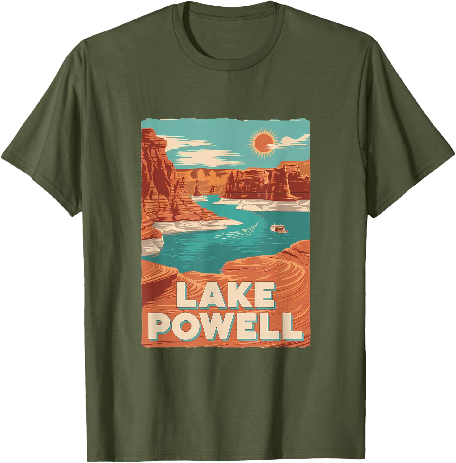 Lake Powell Vintage Canyon Sun Adventure T-Shirt for Outdoor Lovers - 24