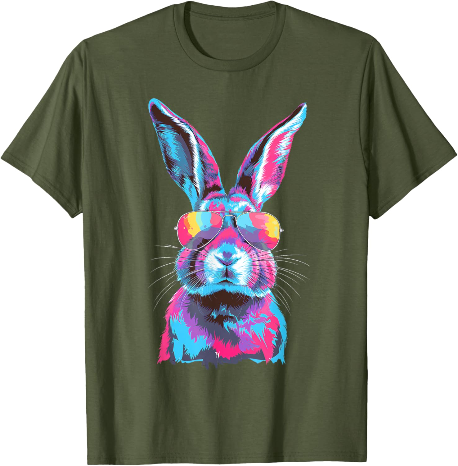 Bunny Face Sunglasses T-Shirt for Easter Fun - Men, Women, Kids - 11