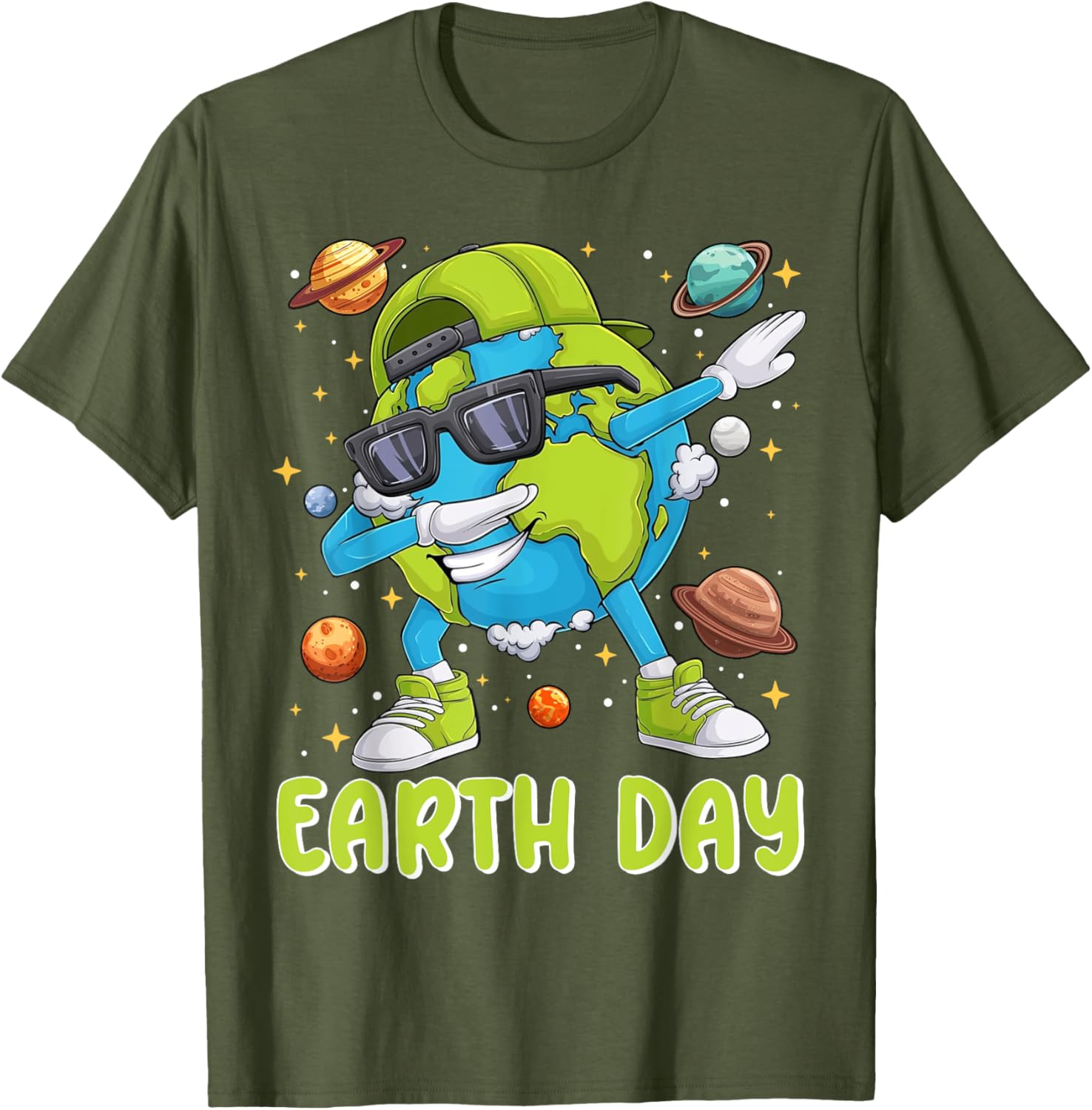Cute Dabbing Earth Day 2025 T-Shirt for Kids and Toddlers - 17