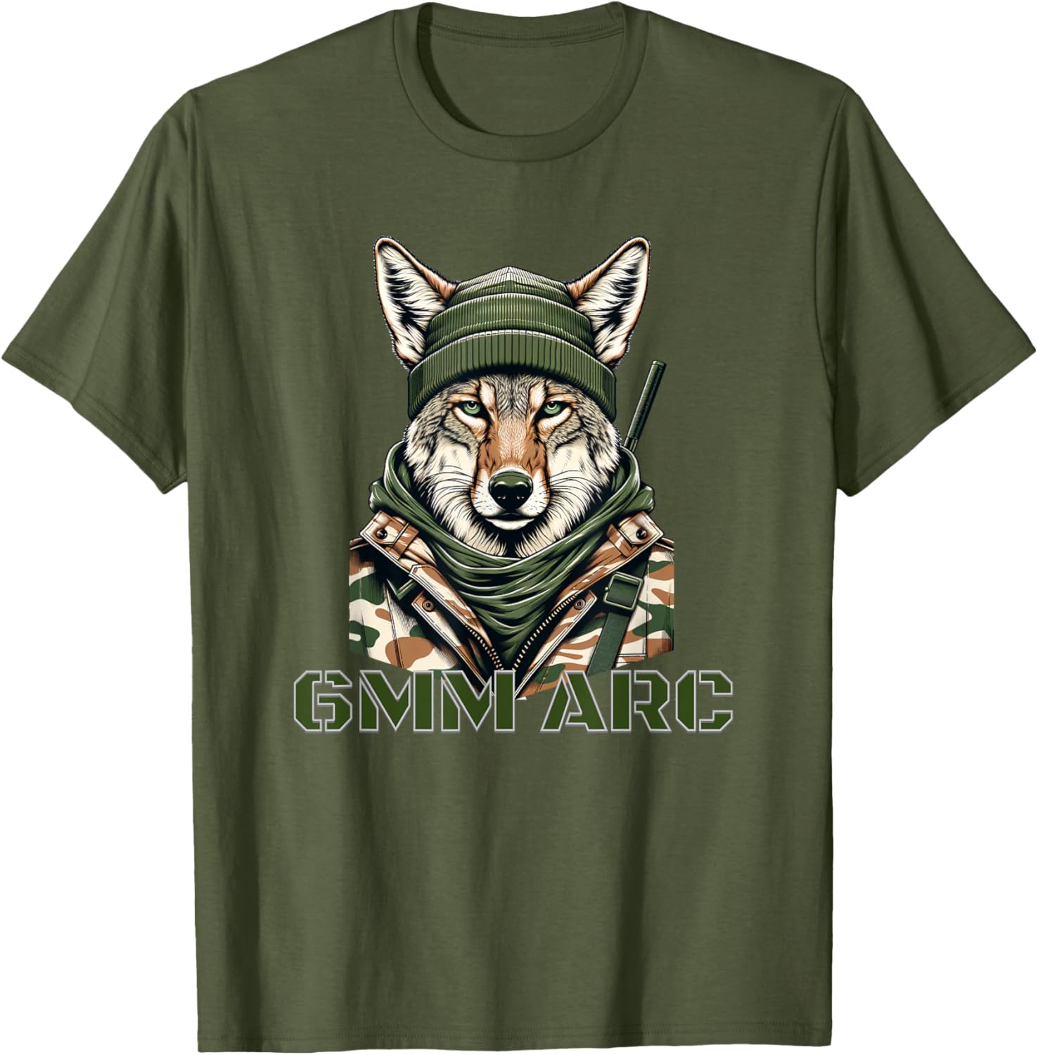 Coyote in Camo 6MM ARC T-Shirt for Comfortable Outdoor Adventures - 1