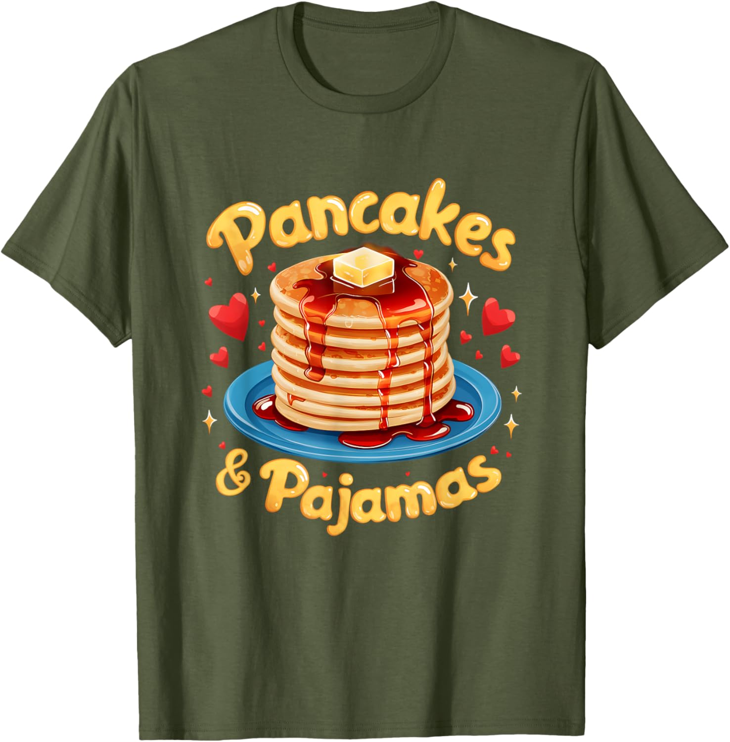 Adorable Pancakes And Pajamas Breakfast Fun Friends T-Shirt for Foodies - 9
