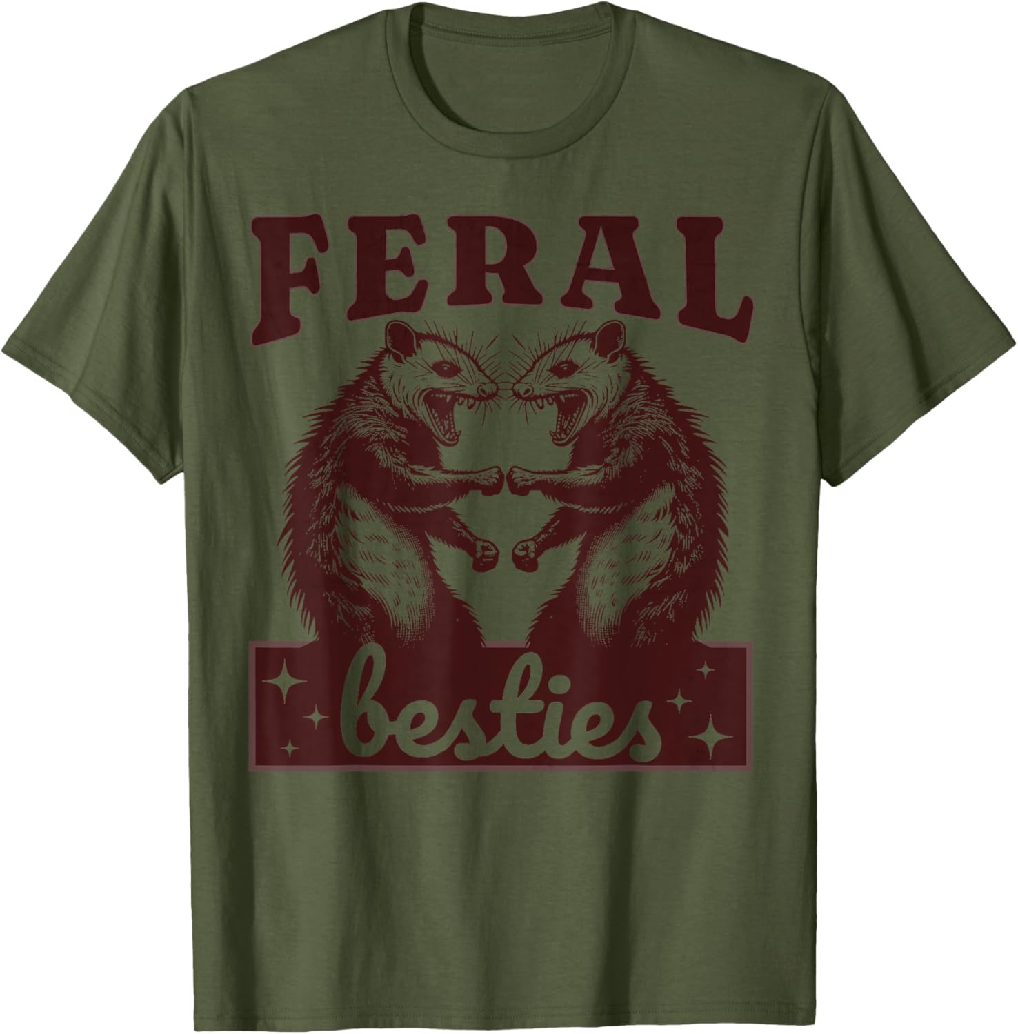 Possum Feral Besties Funny Matching BFF T-Shirt for Twinning Fun - 11