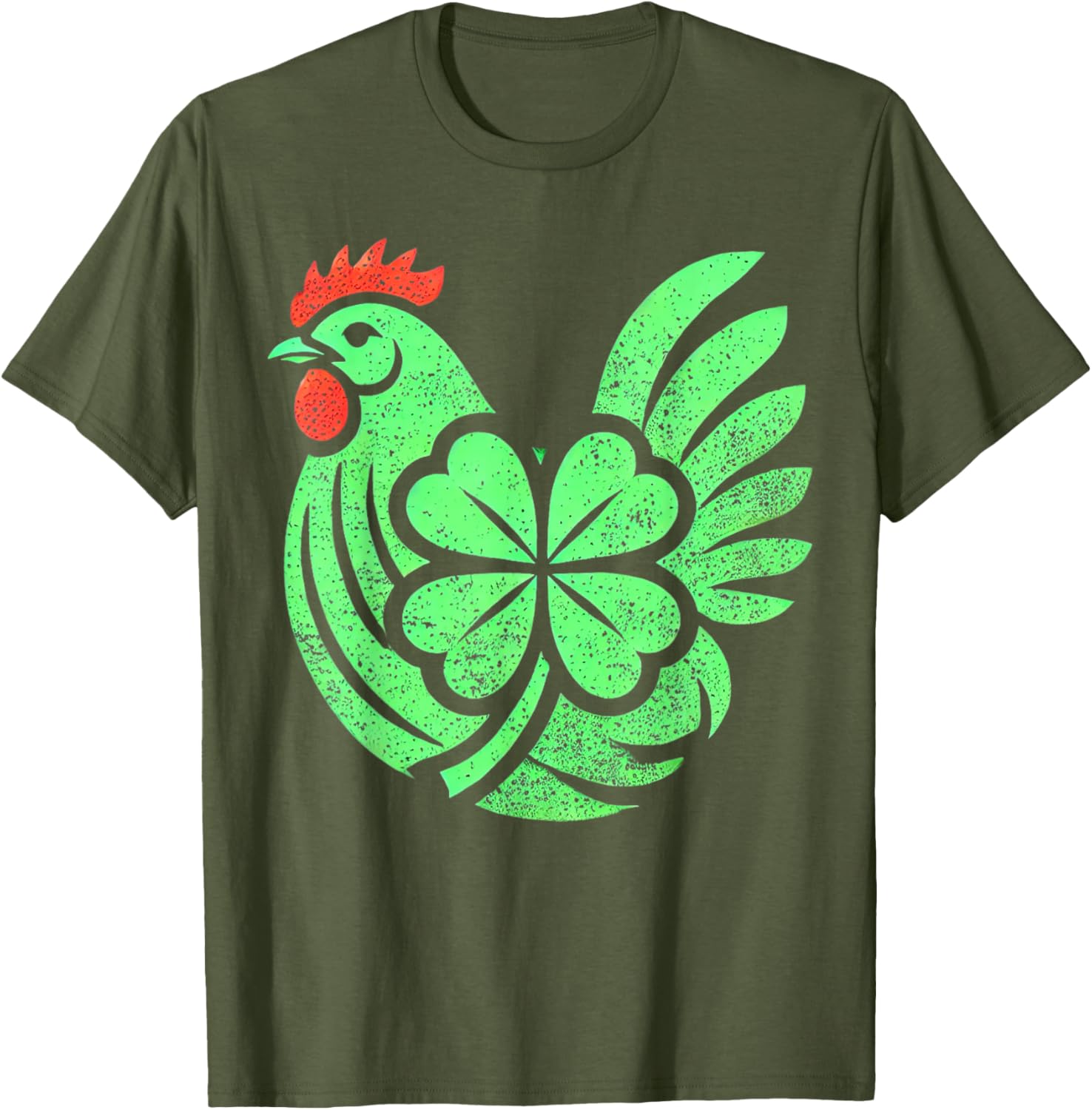 Cute Chicken Hen Shamrock St. Patrick's Day T-Shirt for Festive Fun - 17