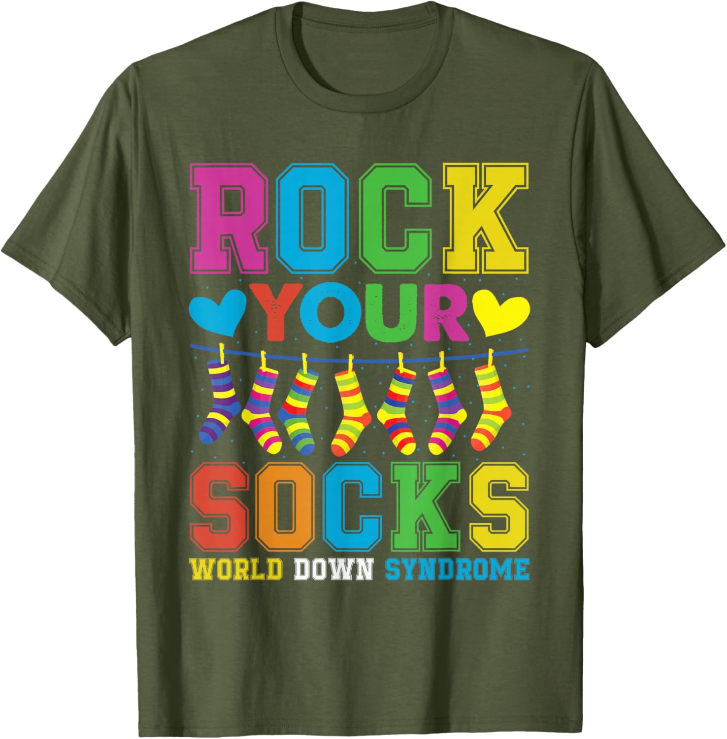 Rock Your Socks Down Syndrome Awareness T-Shirt for Kids 2025 - 3