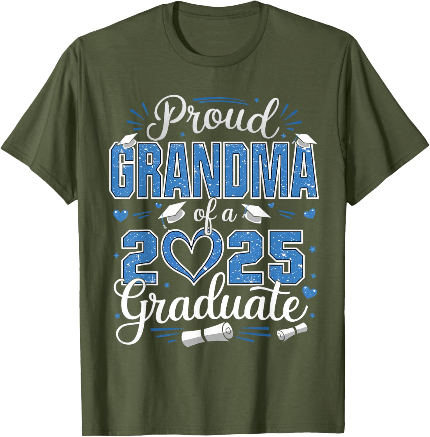 Proud Grandma Of A Class Of 2025 Graduate Senior T-Shirt for Women - 9