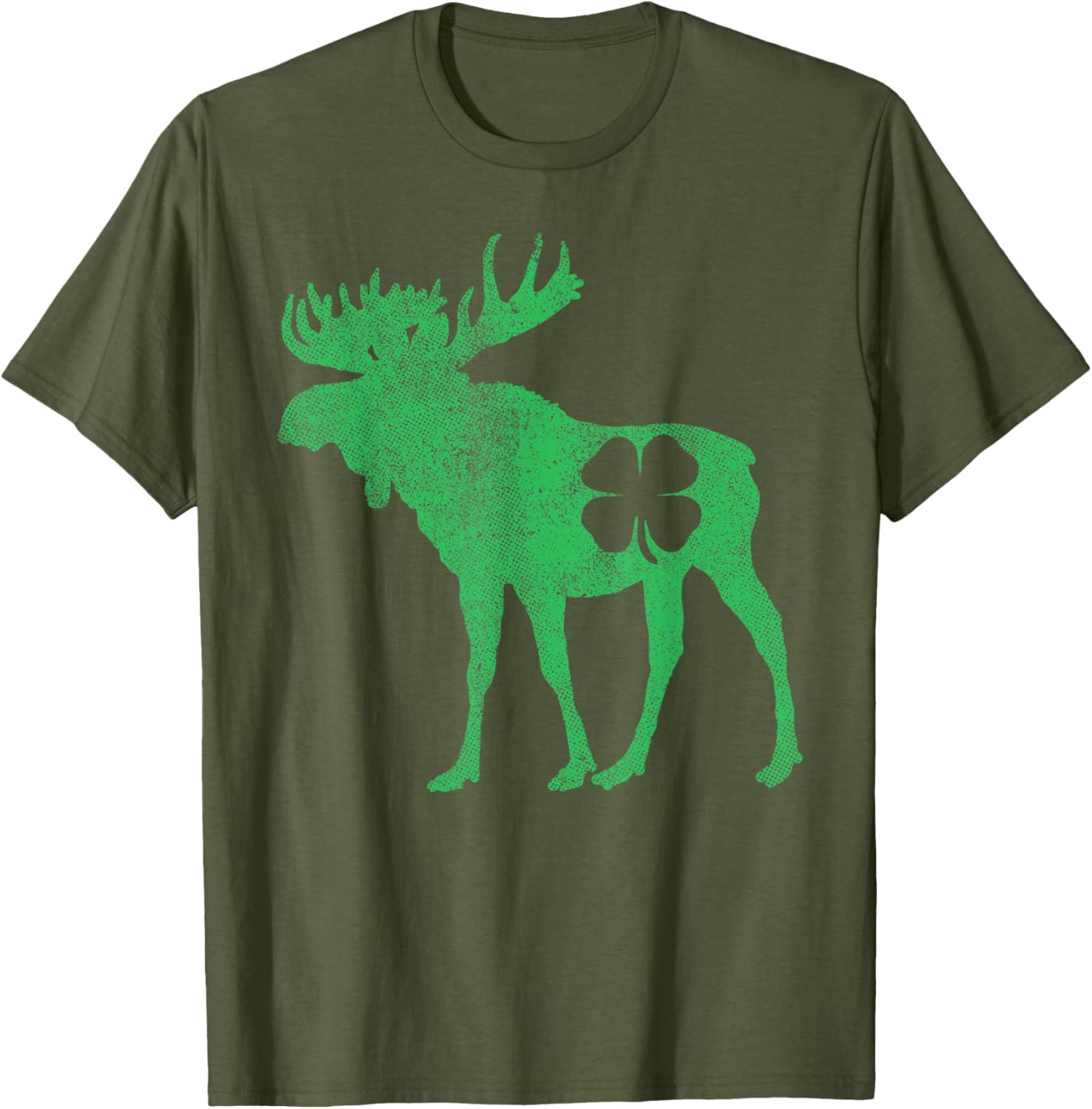 Funny Moose Shamrock St Patricks Day T-Shirt for Irish Celebration - 19
