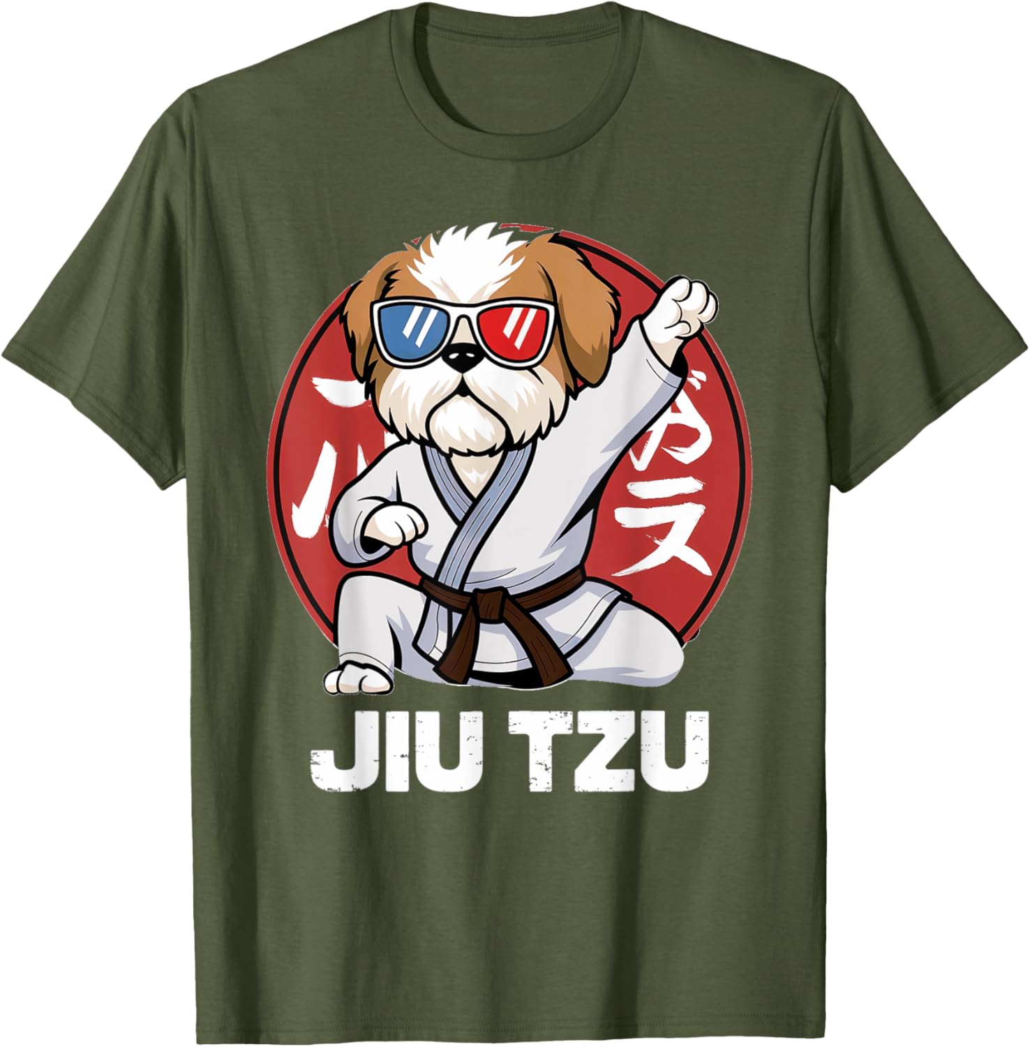 Cute Shih Tzu Jitsu T-Shirt - Funny Kawaii Anime Jiu Jitsu Love Tee - 21
