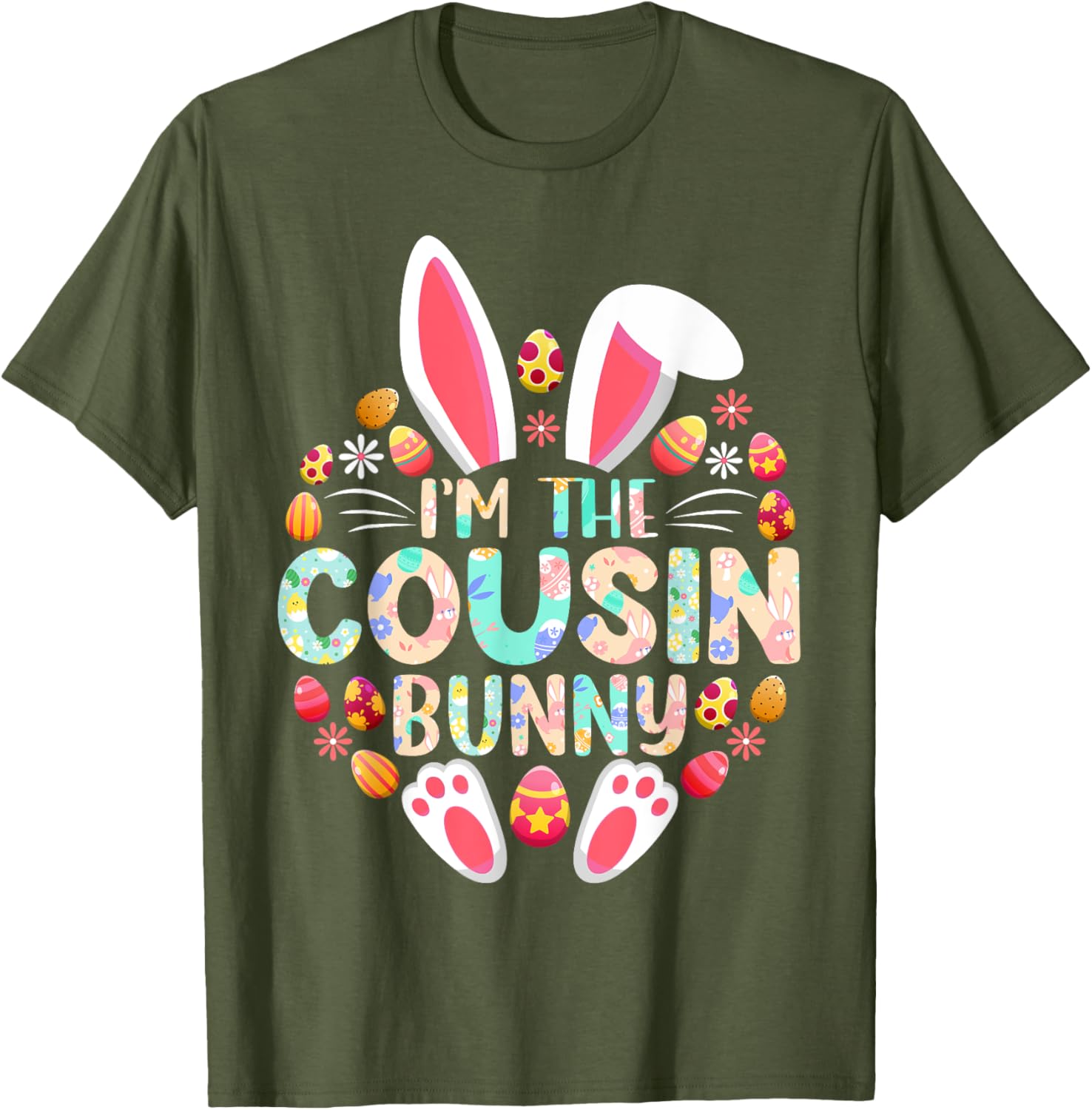 Funny Easter Bunny Family Matching T-Shirt for Cousins and Kids - 7