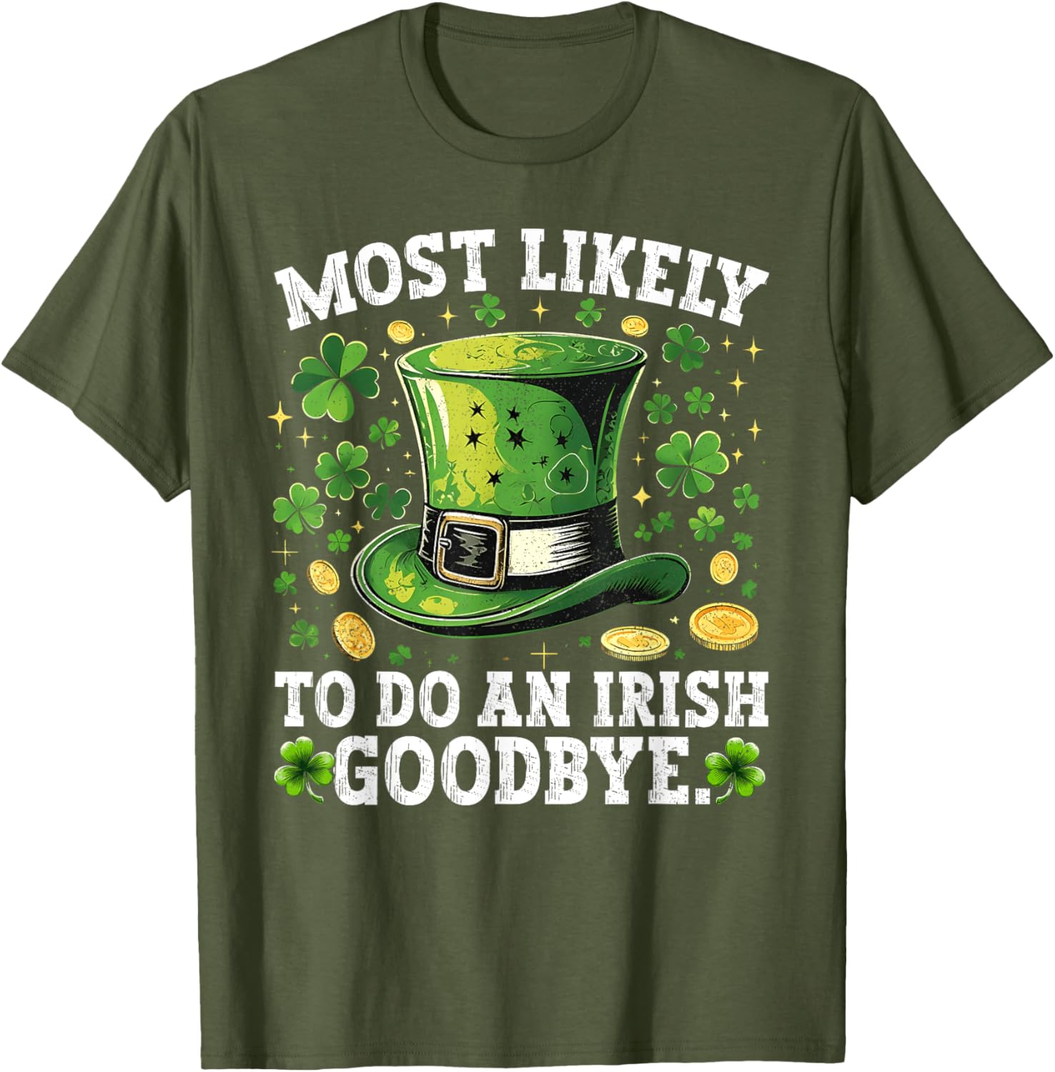 Funny St. Patrick's Day Irish Goodbye T-Shirt for Festive Celebrations - 12
