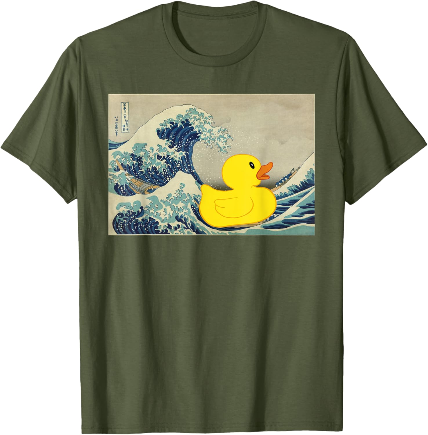 Rubber Duck on Great Wave T-Shirt – Fun and Unique Beachwear Style - 16