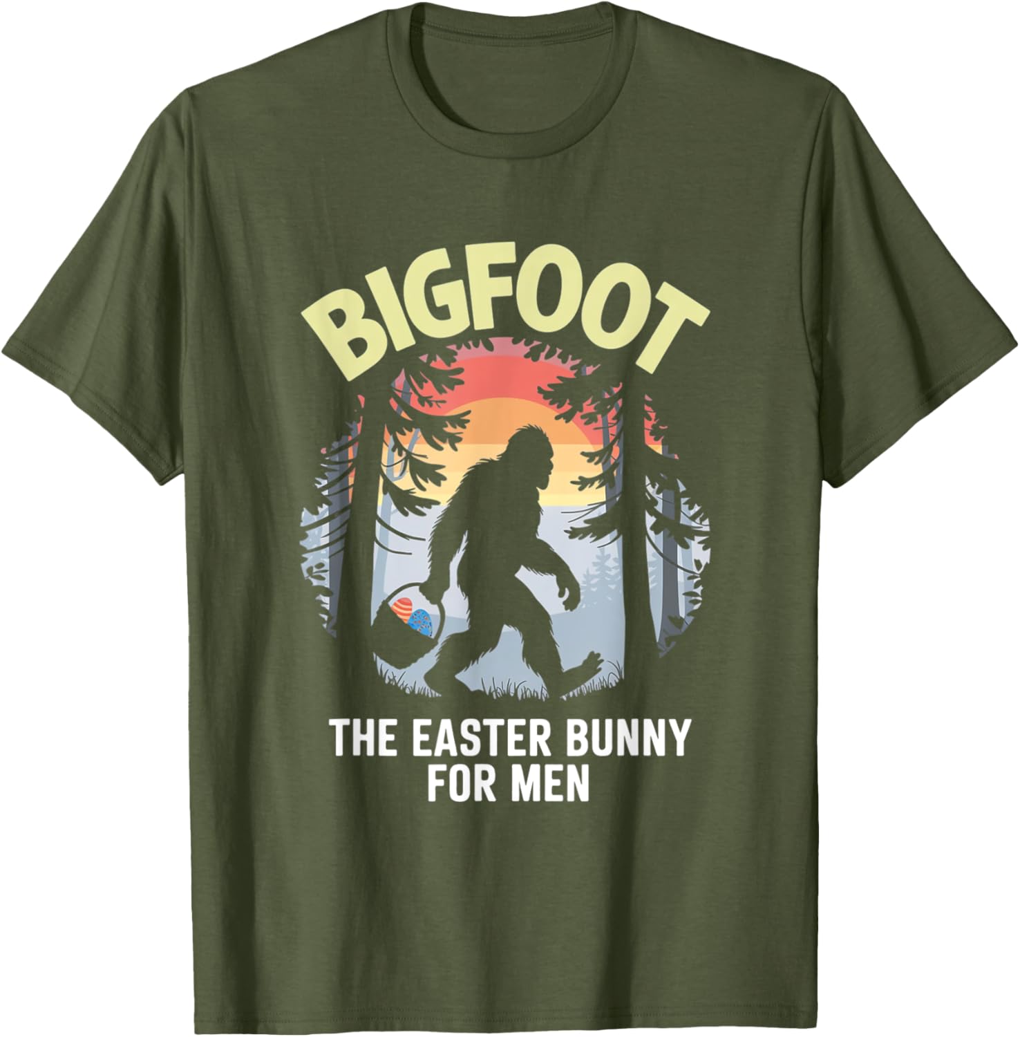 Bigfoot Easter Bunny T-Shirt for Men Fun Apparel Gift Idea - 2