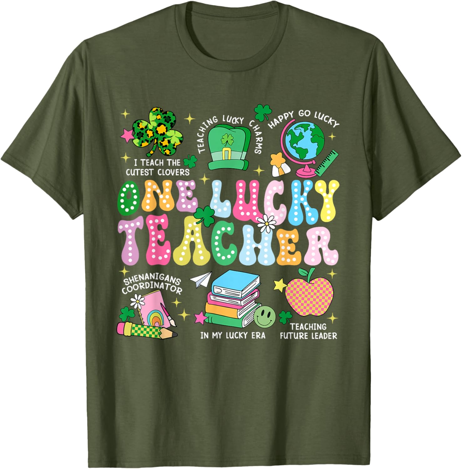 One Lucky Teacher St. Patrick's Day T-Shirt for Irish Educators - 15