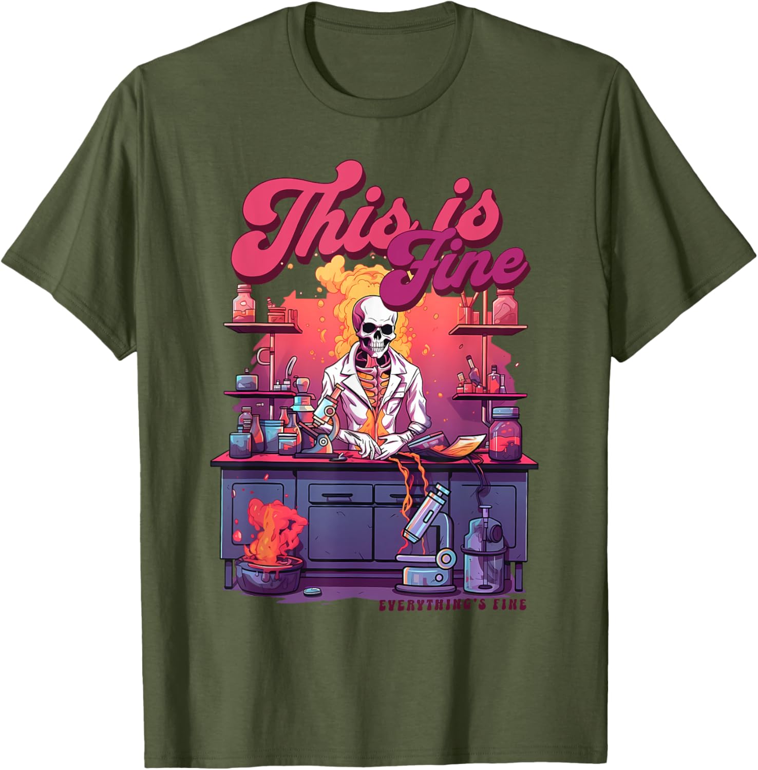 Funny Skeleton Microbiology Laboratory T-Shirt for Lab Techs - 10