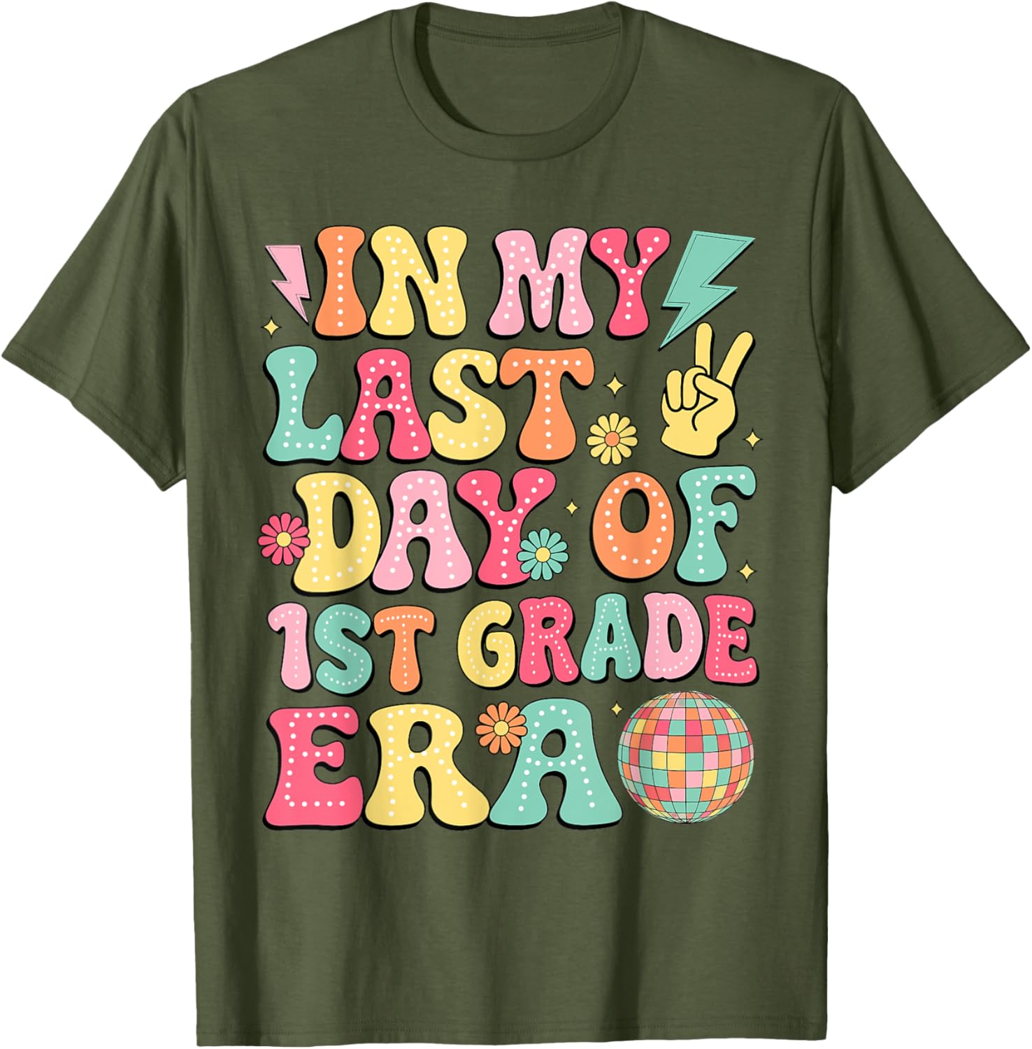 Groovy Last Day of 1st Grade T-Shirt for Fun School Memories - 1