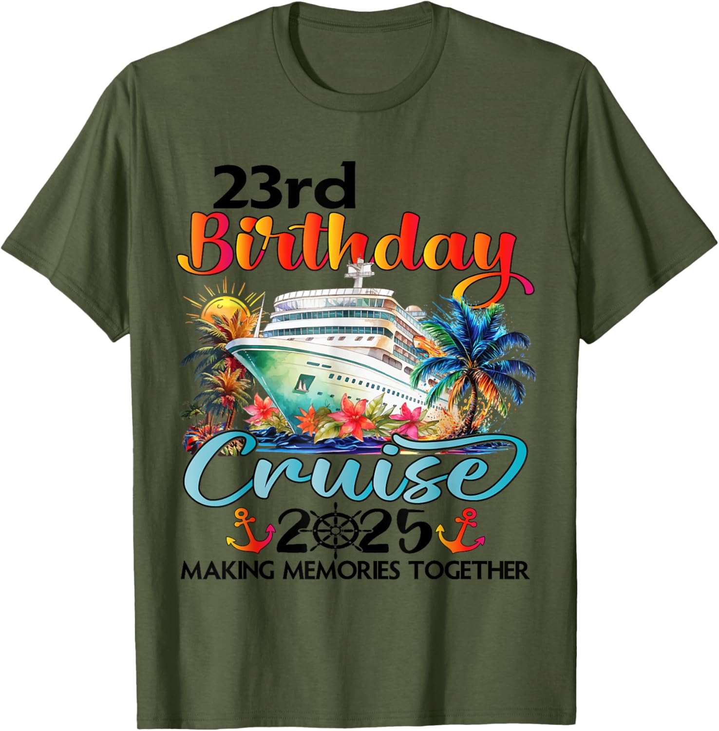 23rd Birthday Cruise T-Shirt for Family Celebration Fun at Sea - 4