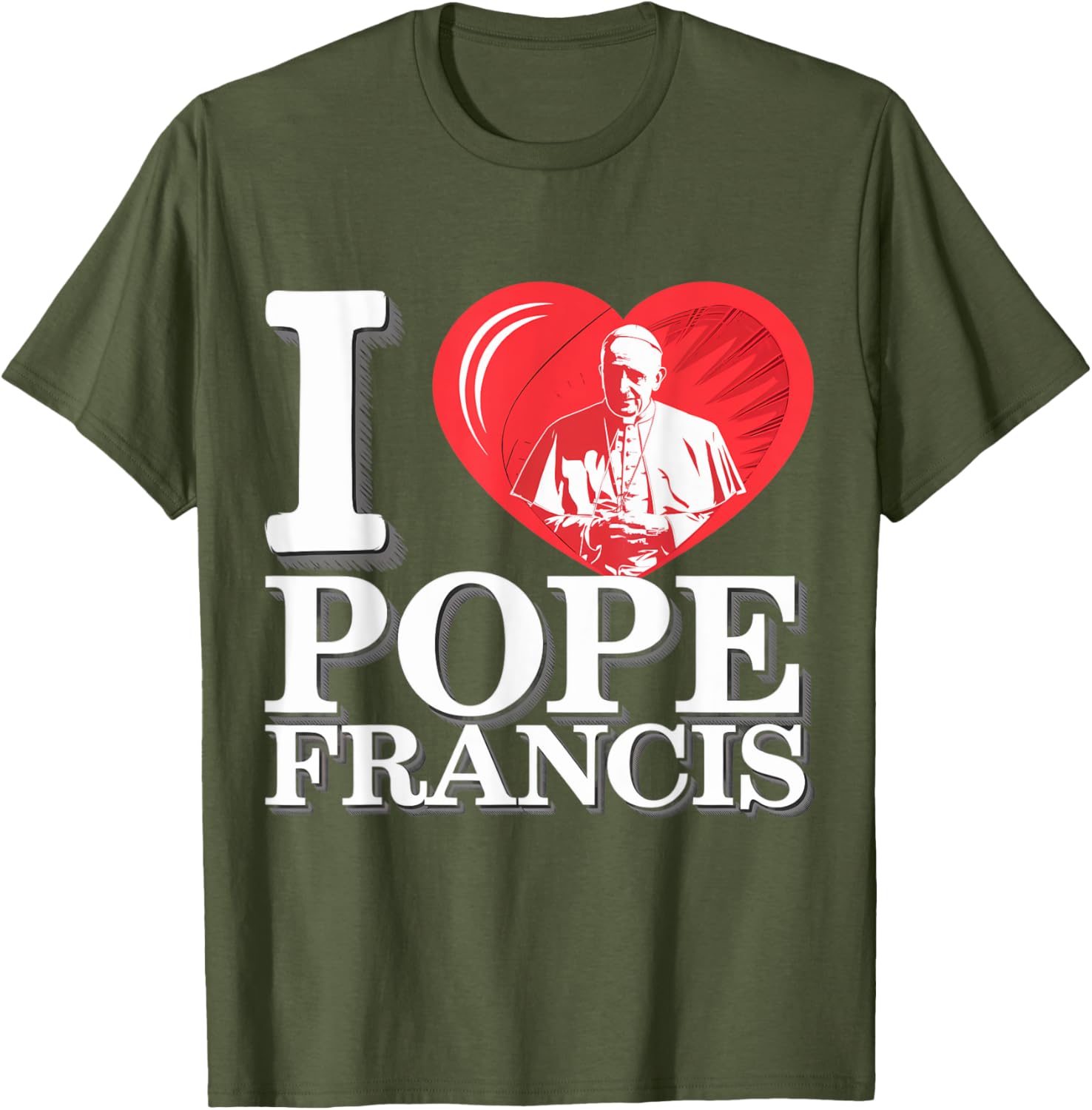 I Heart Pope Francis Dope Catholic Prayers Graphic T-Shirt for Faithful Wear - 5