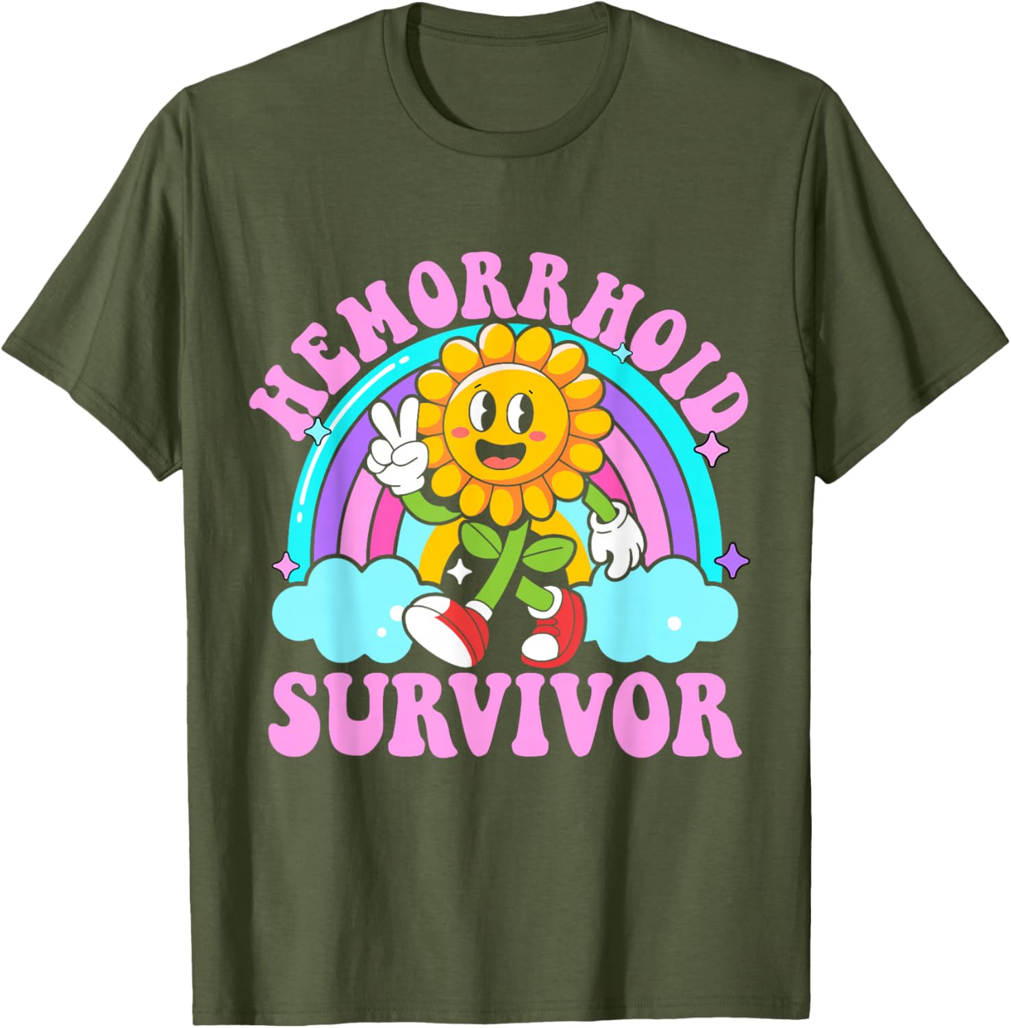 Funny Hemorrhoid Survivor Y2K Meme T-Shirt - Sarcastic Humor Apparel - 3
