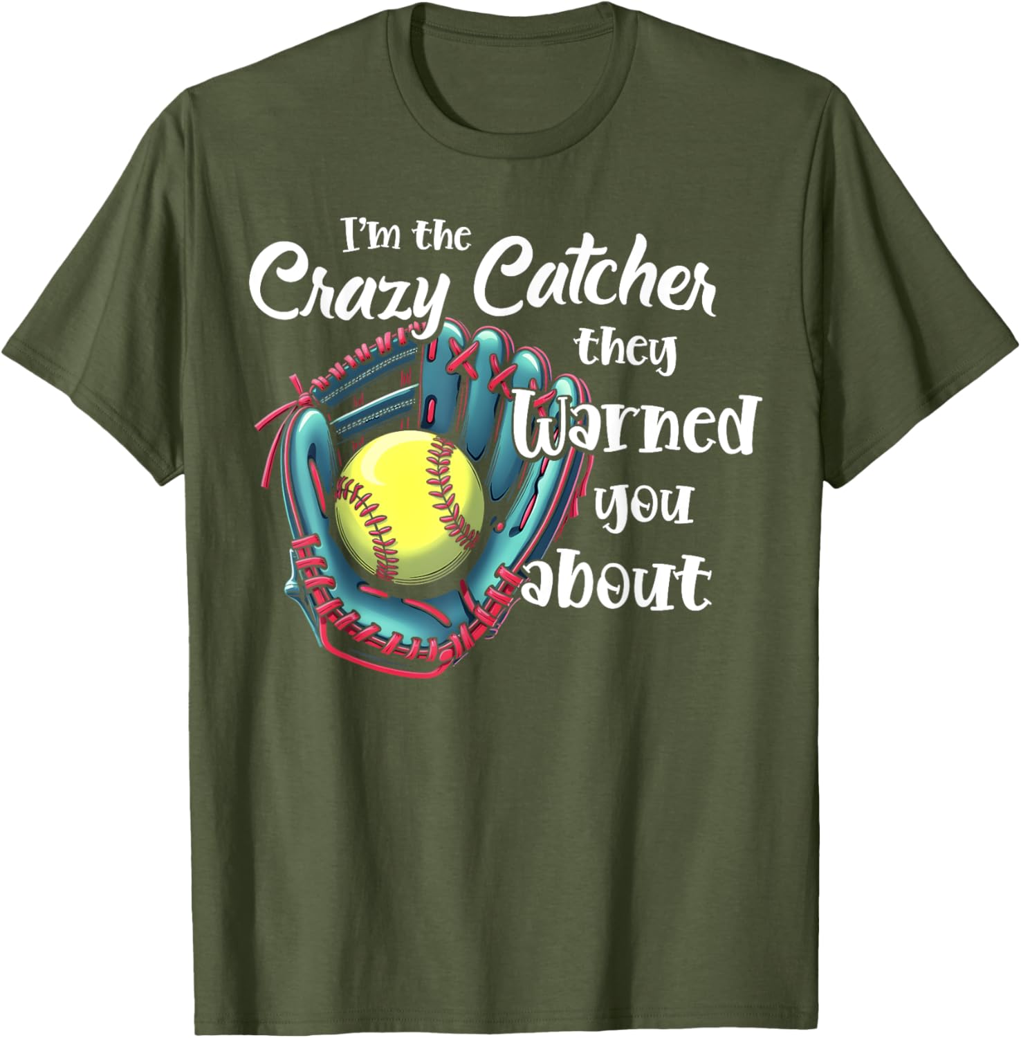 Funny Softball Glove T-Shirt for Girls Game Day Sports Apparel - 14